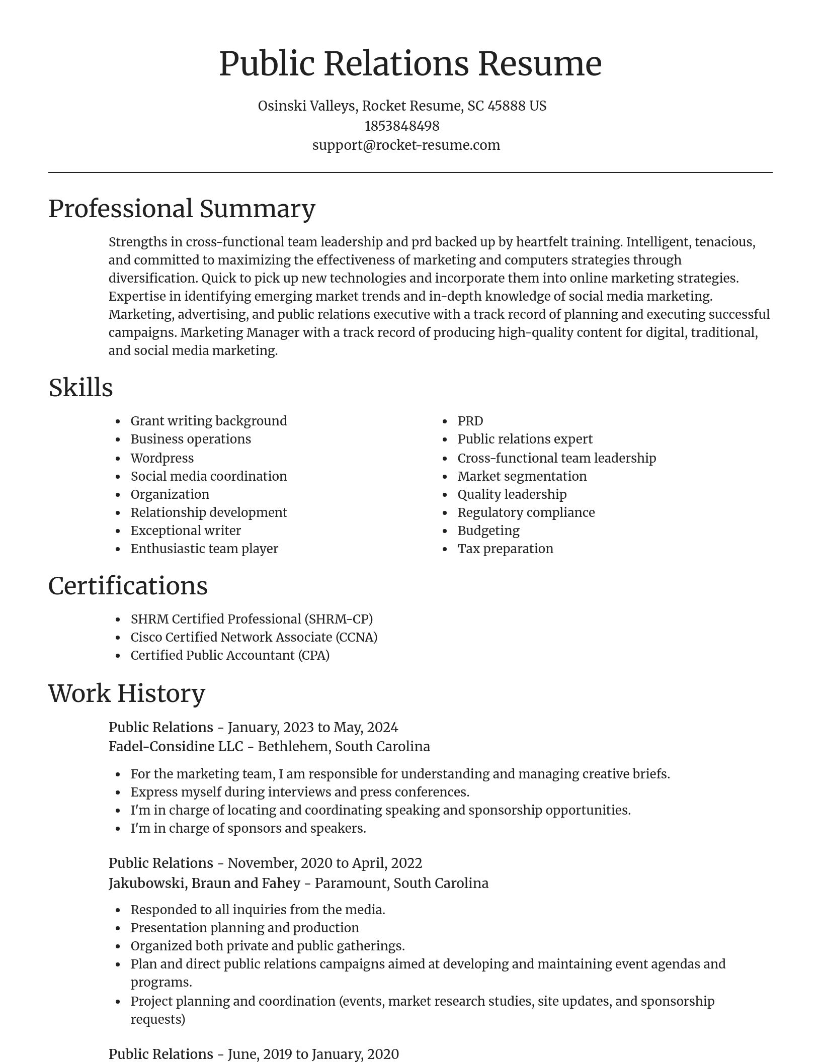Focal Point resume template