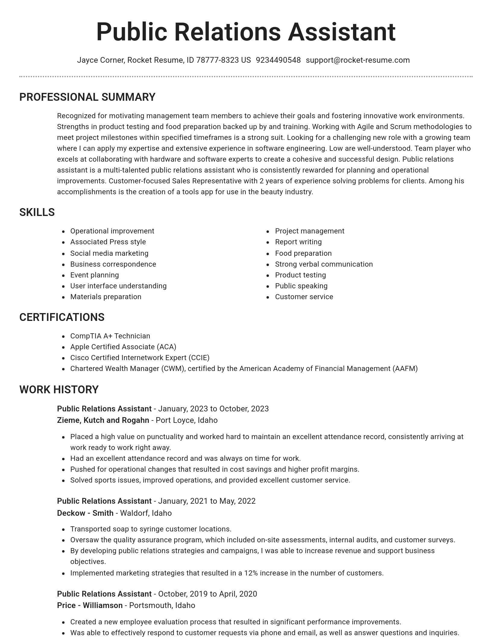 Brilliant resume template