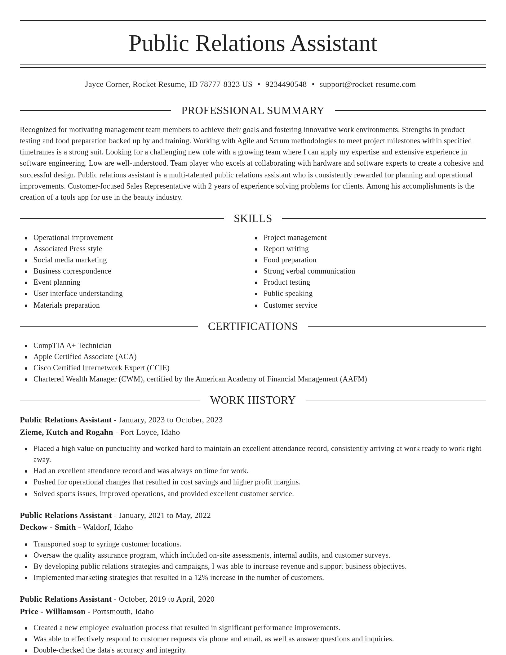Elegant resume template