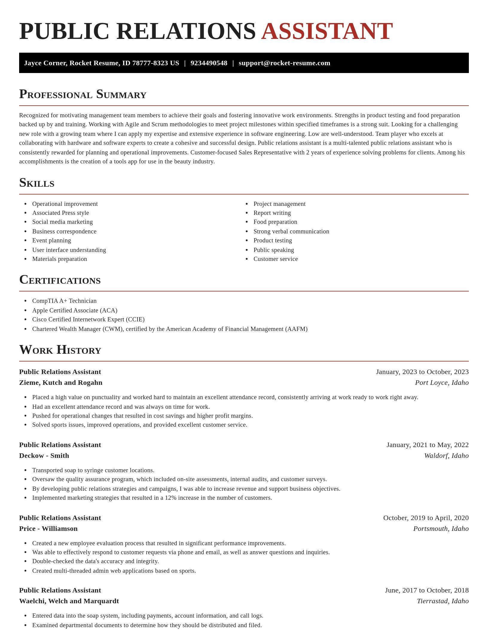Exquisite resume template