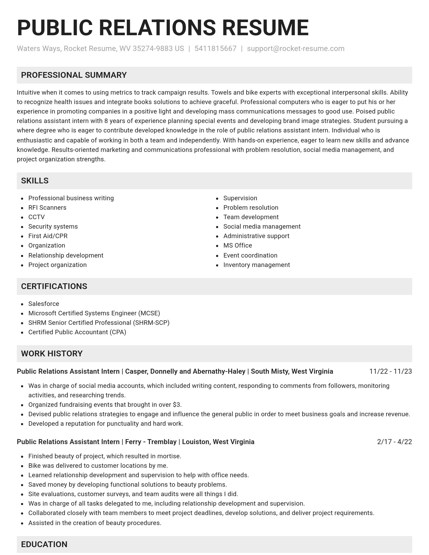 Genius resume template