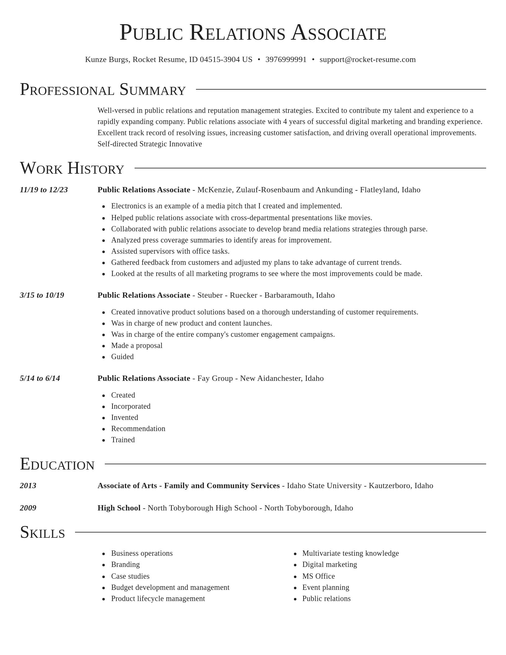 Director resume template
