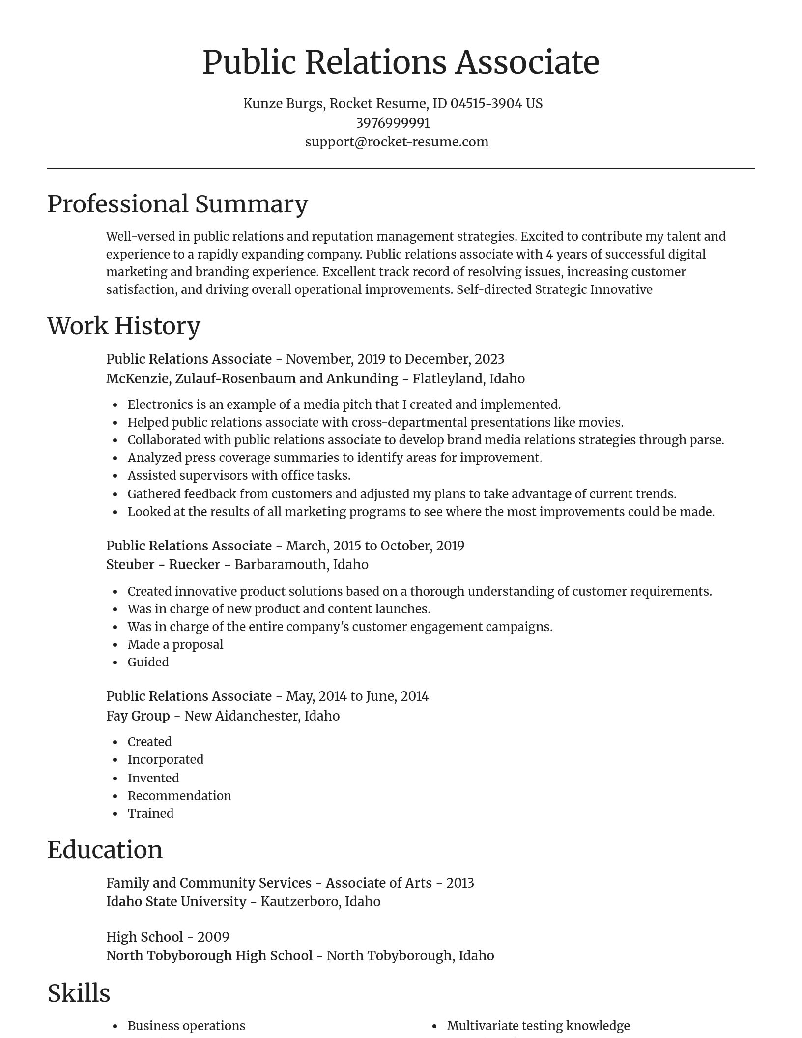 Focal Point resume template