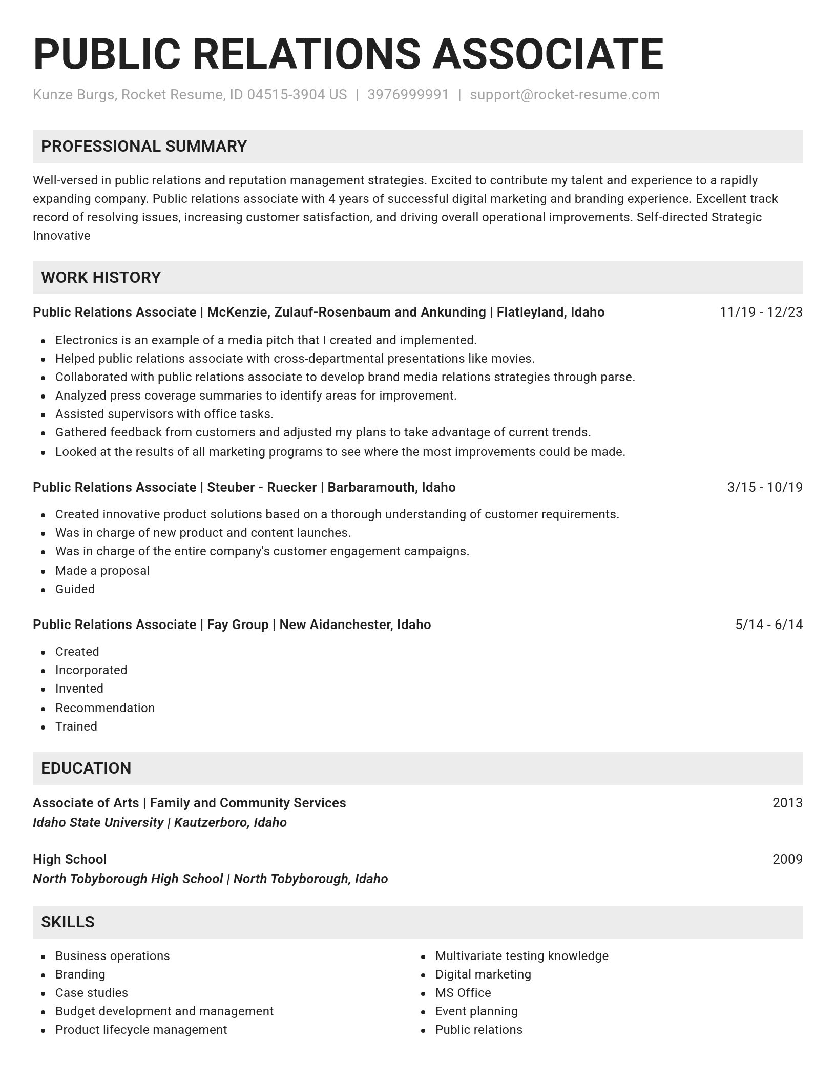 Genius resume template