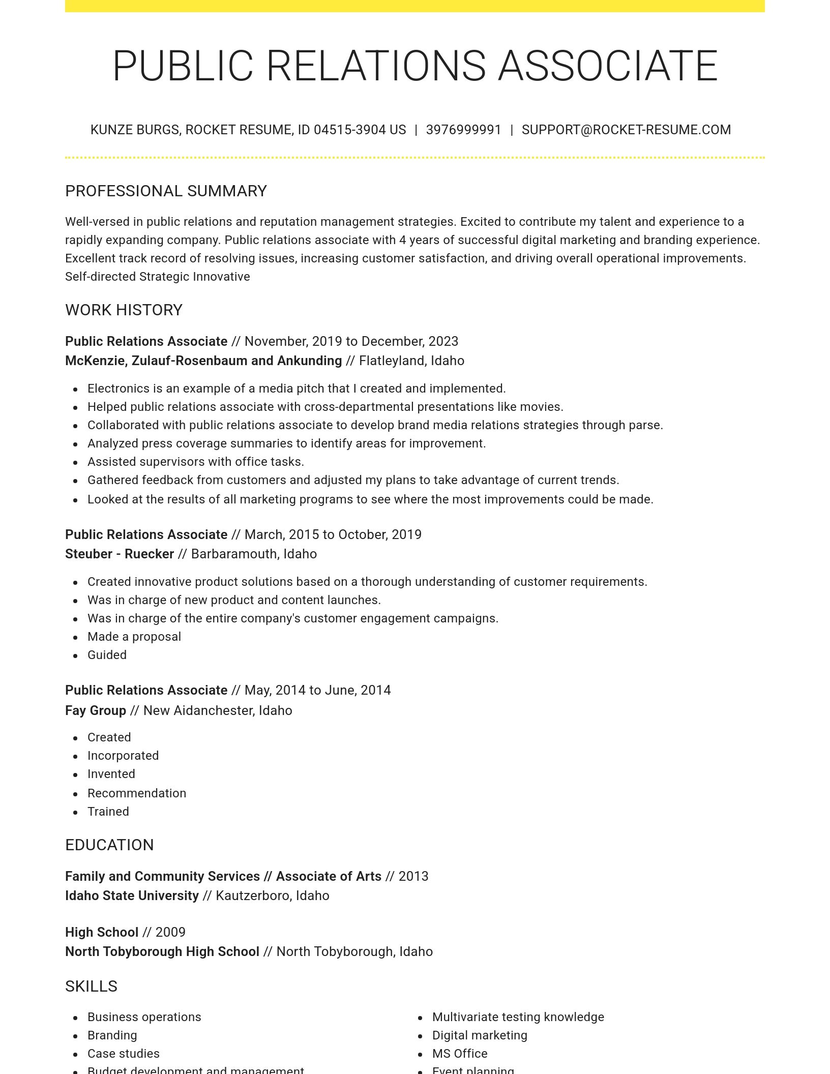 Grand resume template