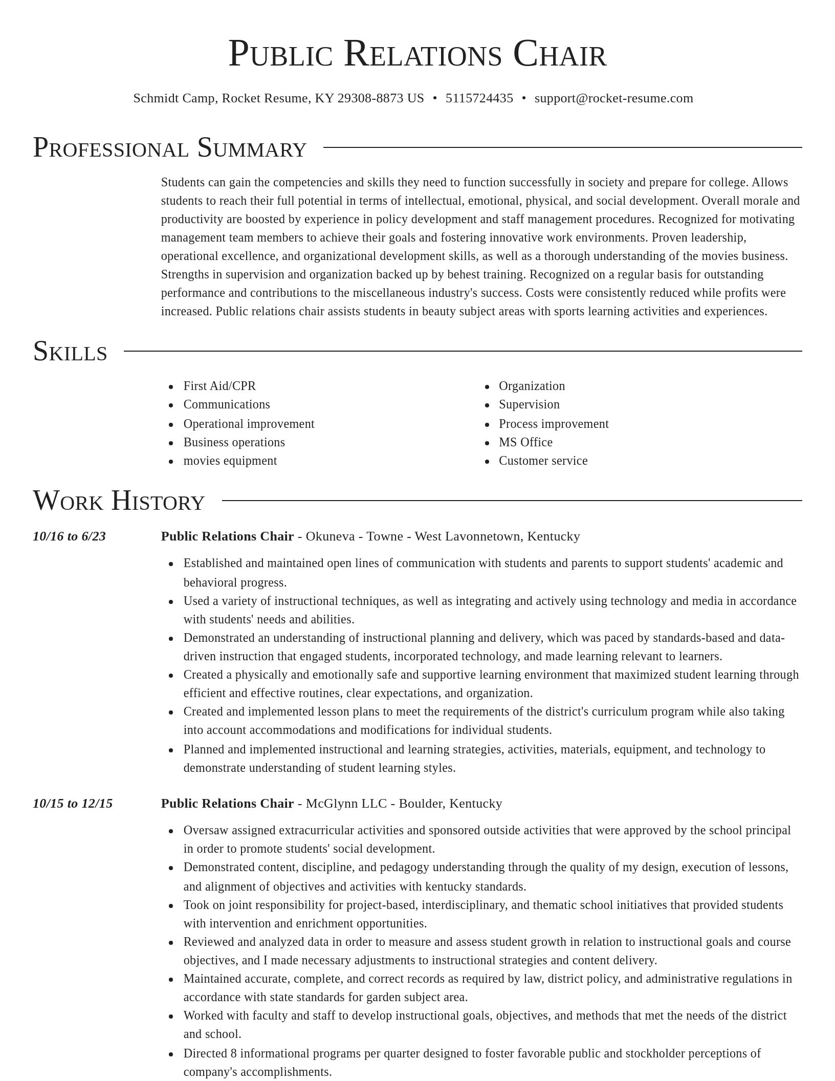 Director resume template