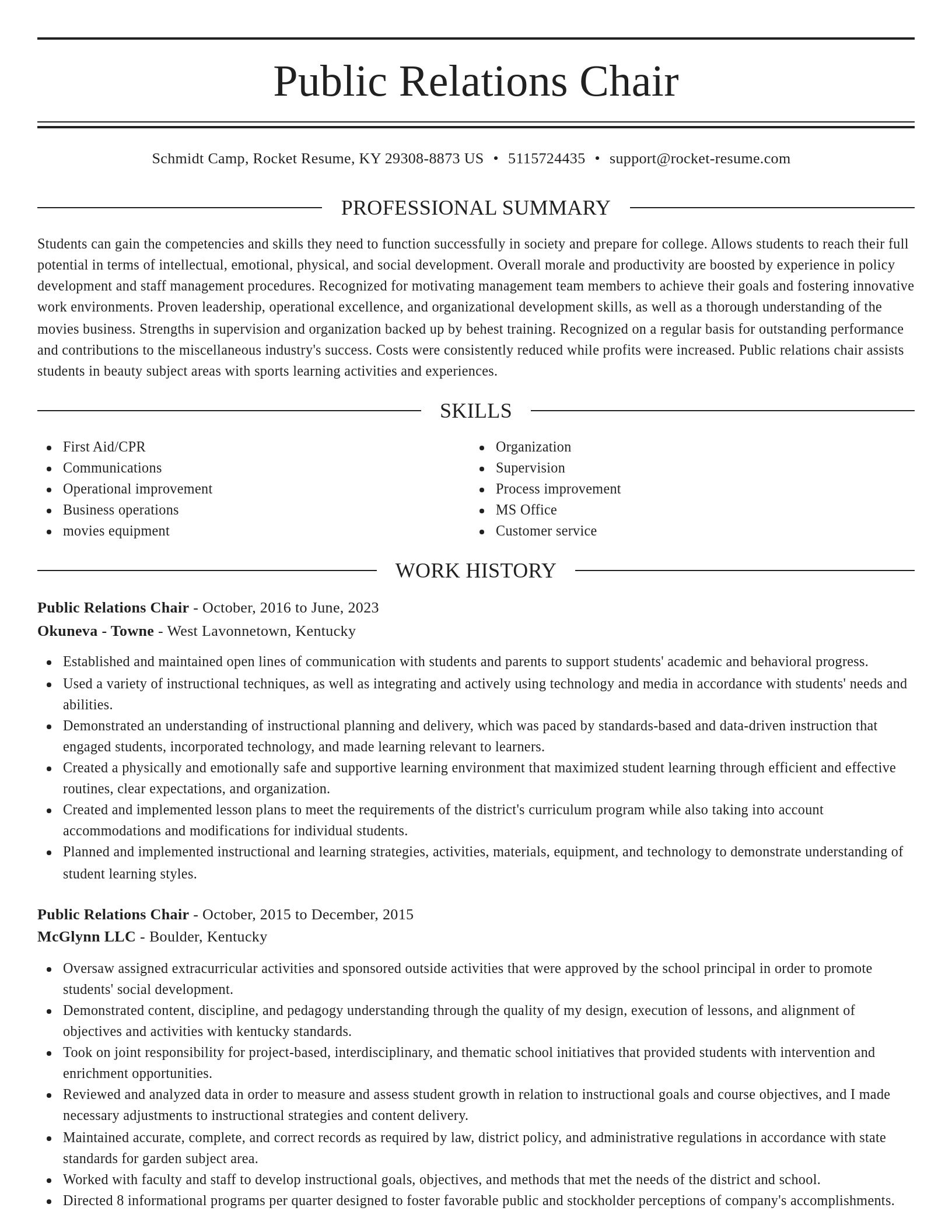 Elegant resume template
