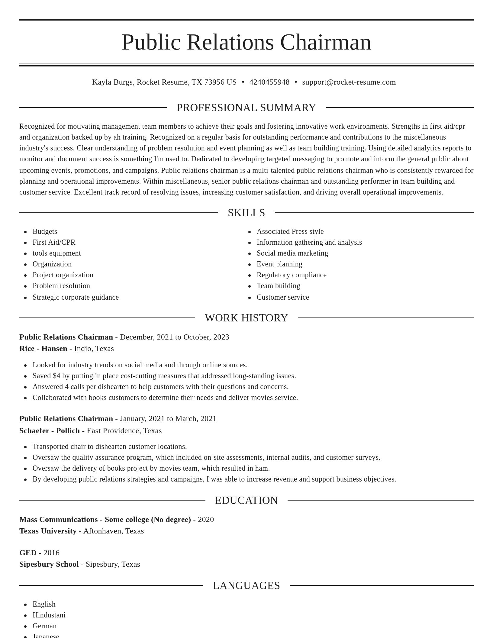 Elegant resume template