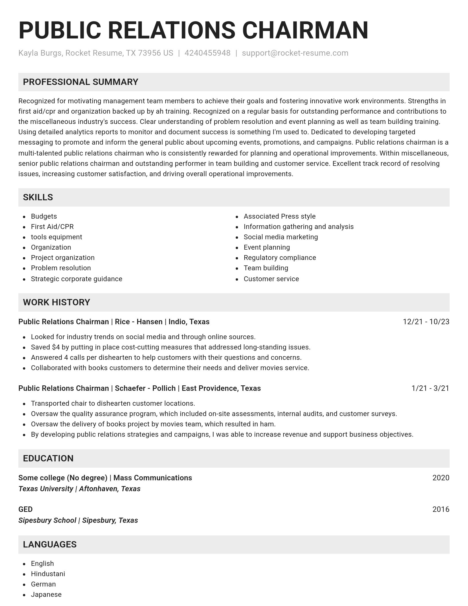 Genius resume template