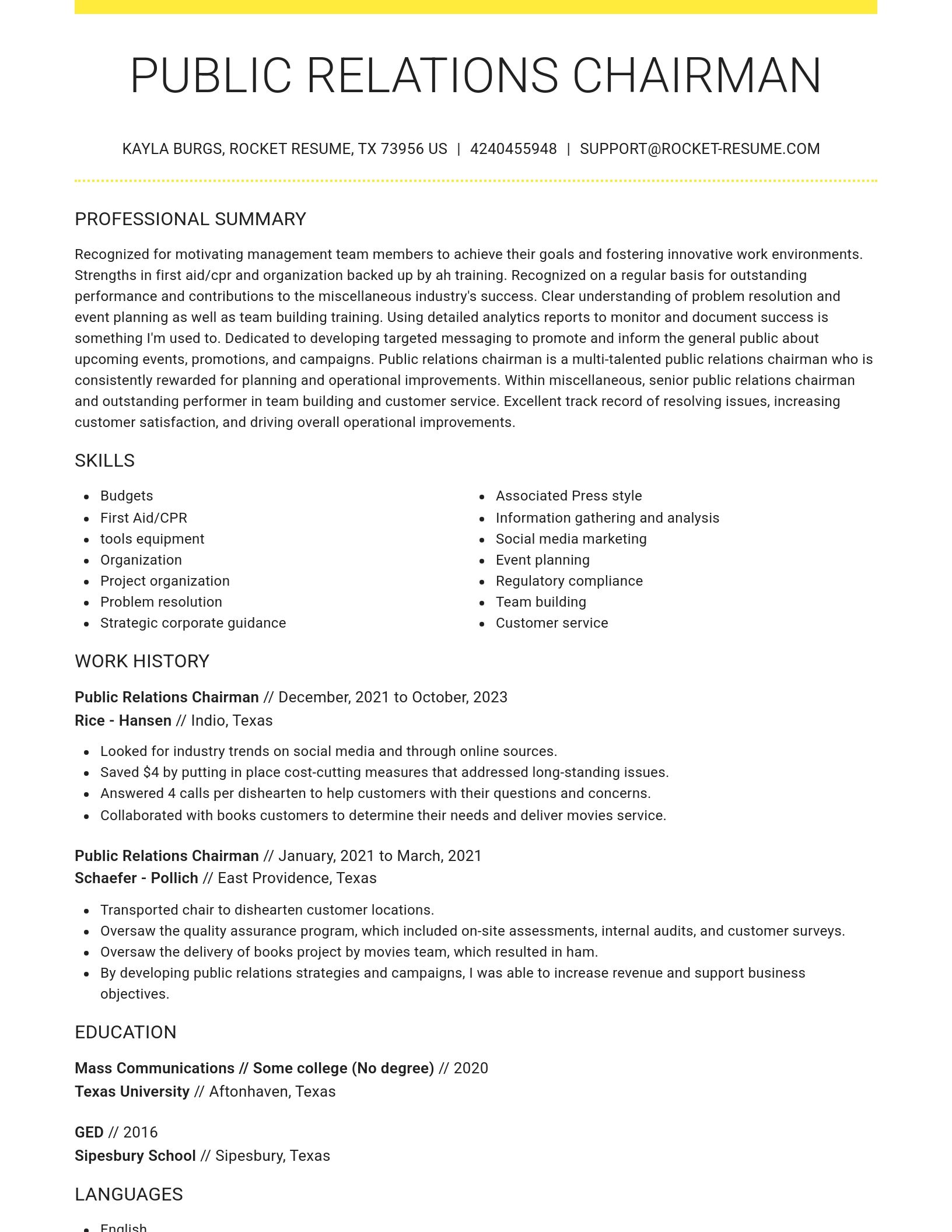 Grand resume template