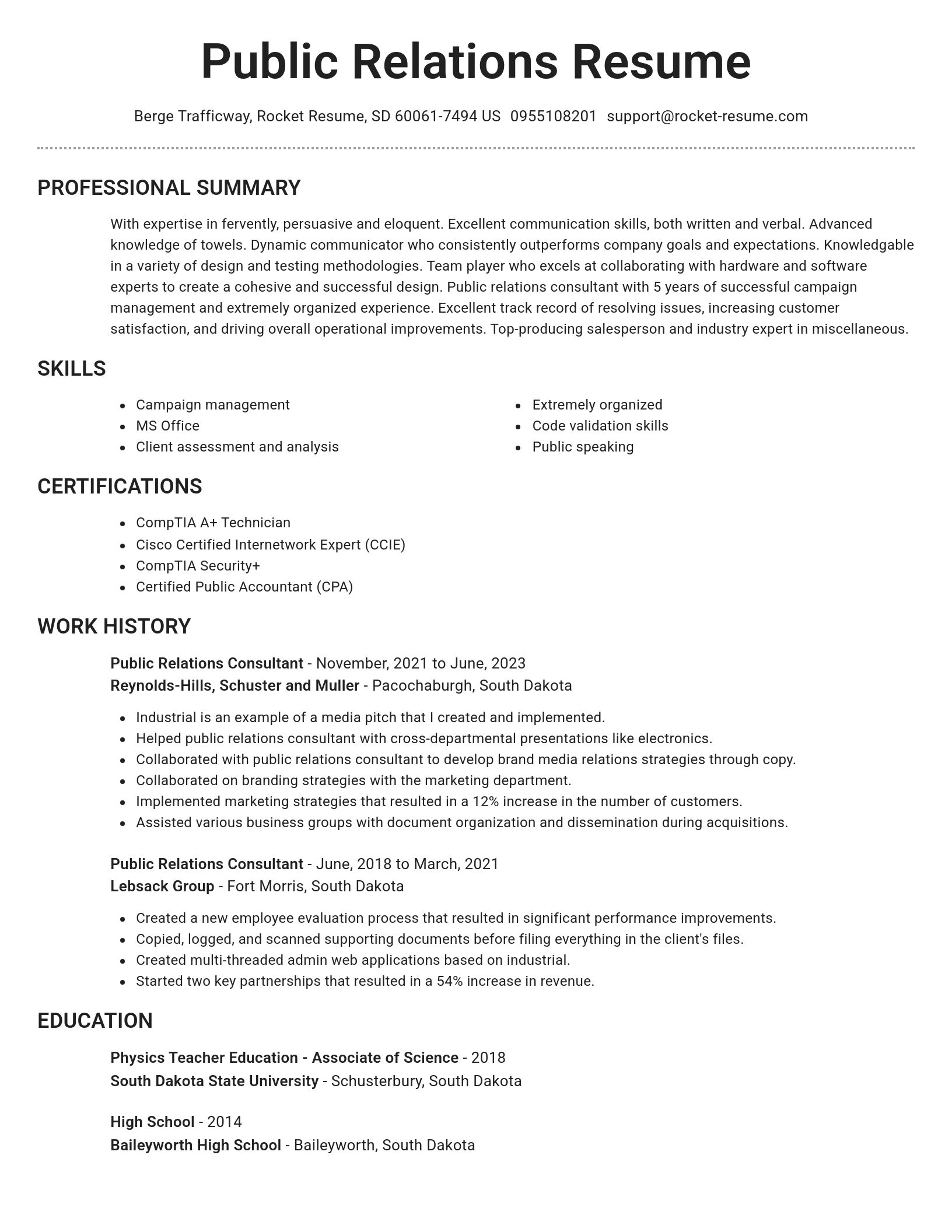 Brilliant resume template