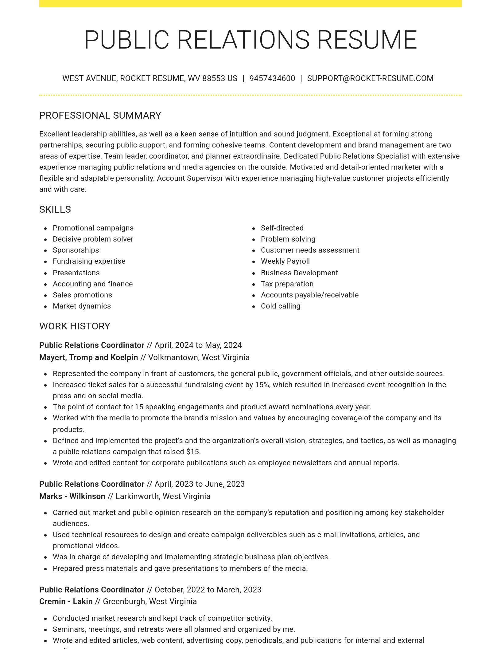 Grand resume template