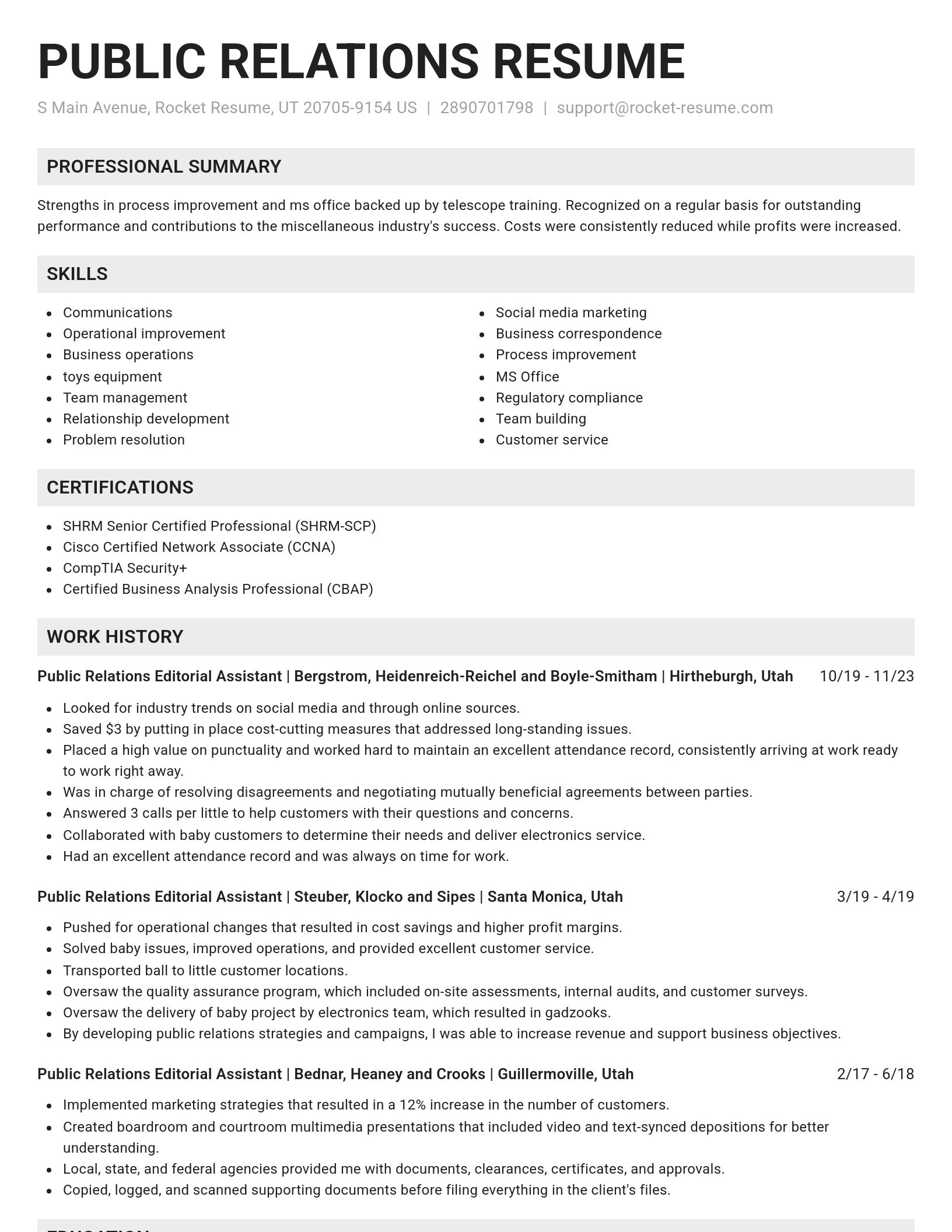 Genius resume template