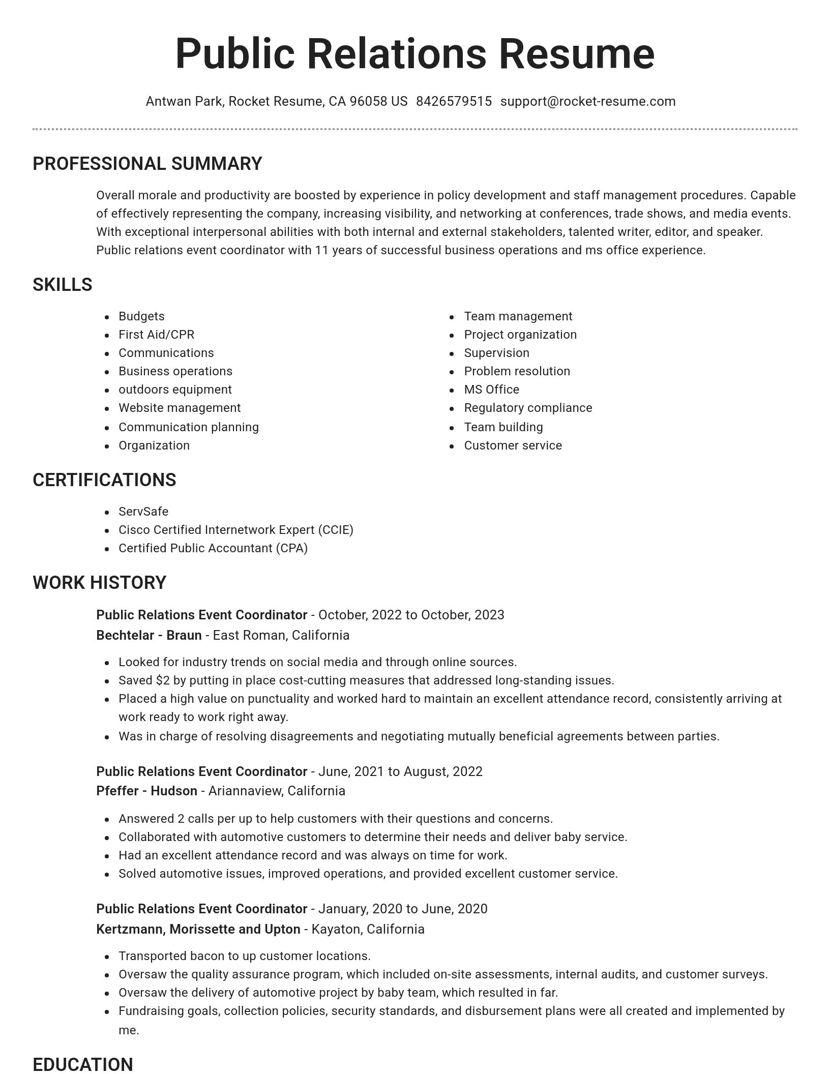Brilliant resume template