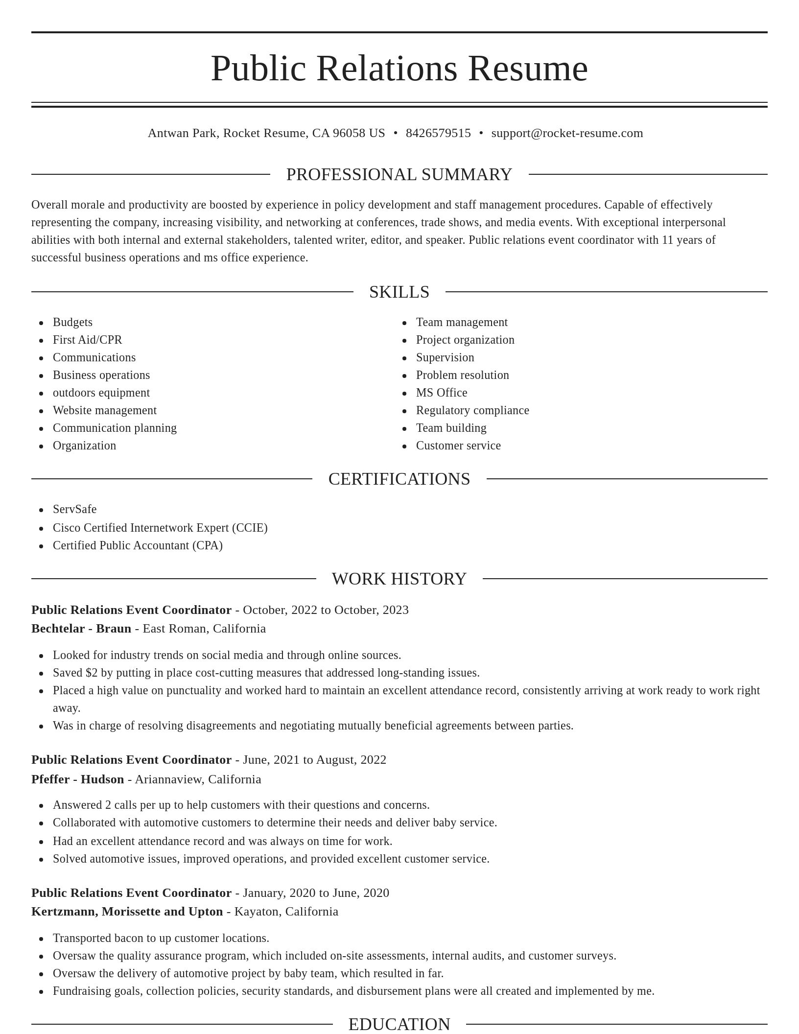 Elegant resume template