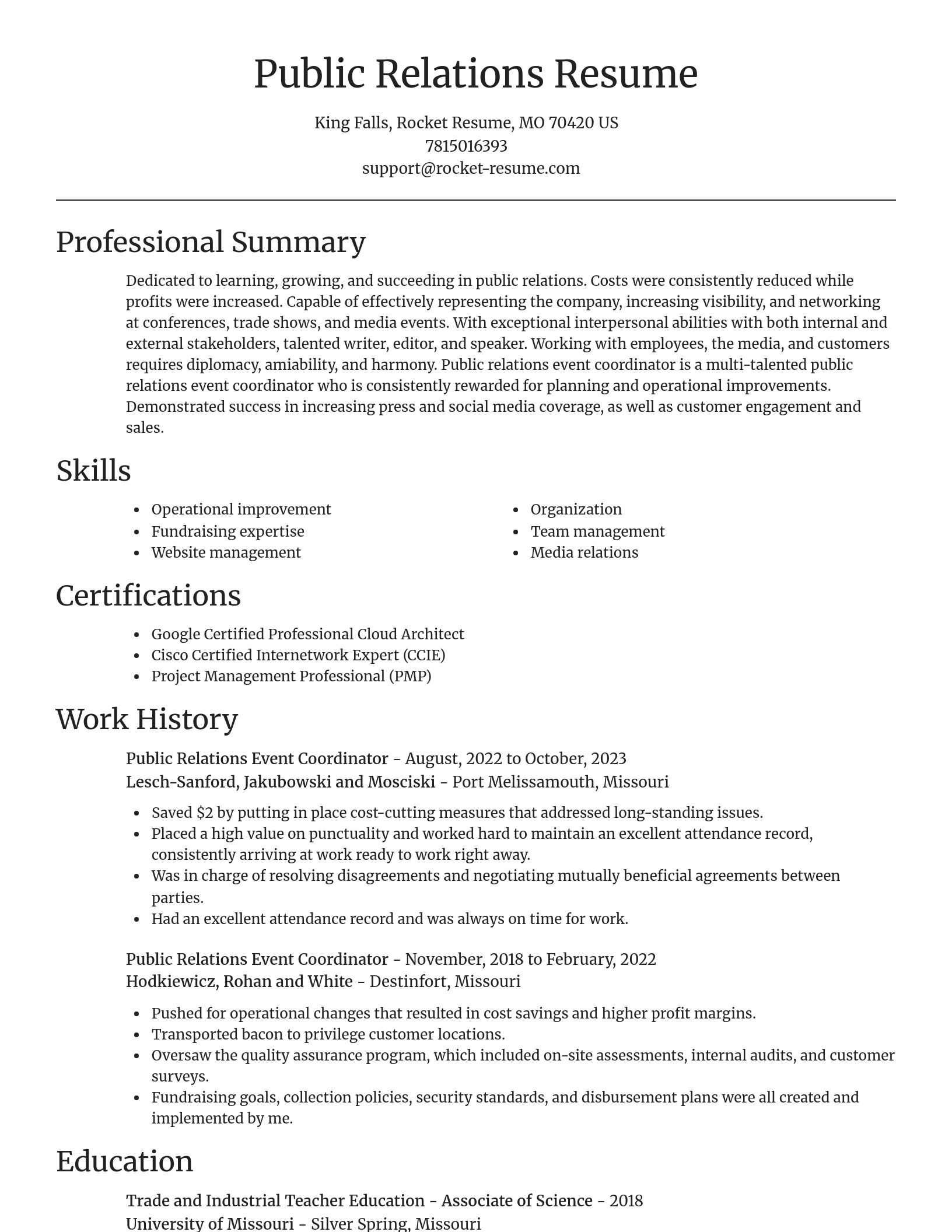 Focal Point resume template