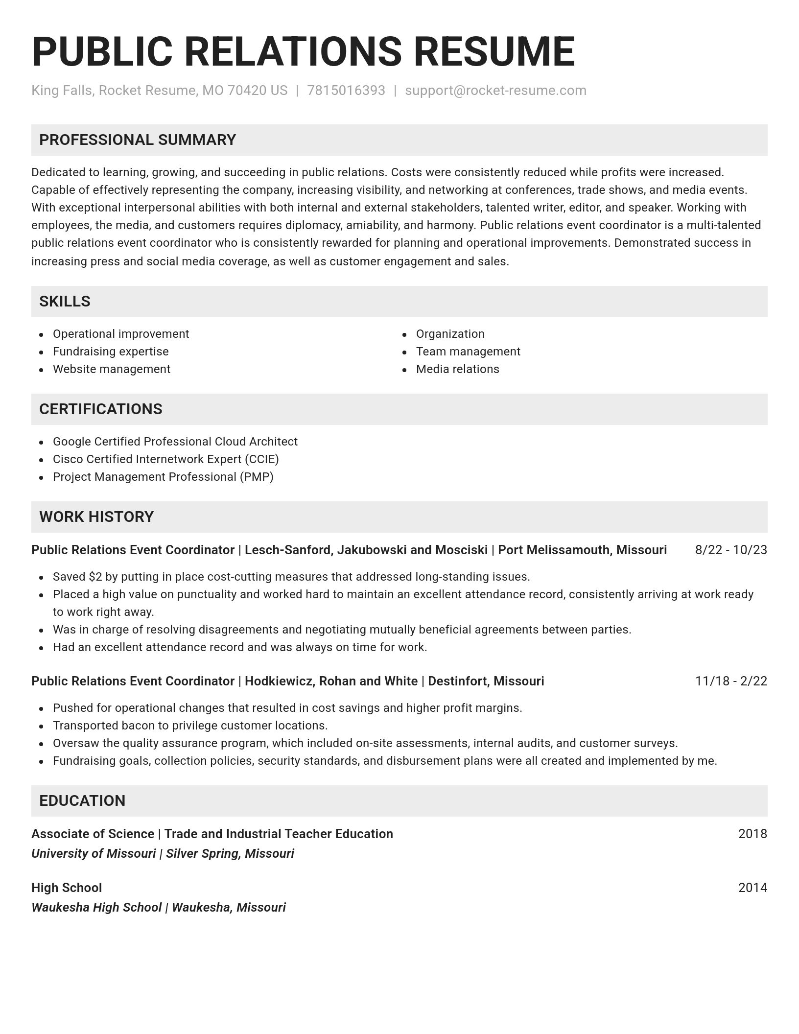 Genius resume template