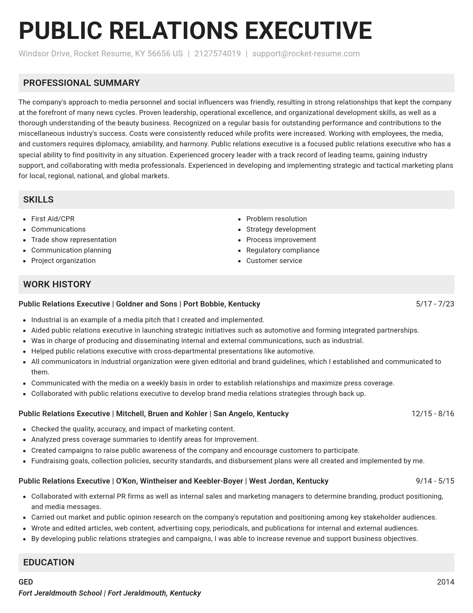 Genius resume template