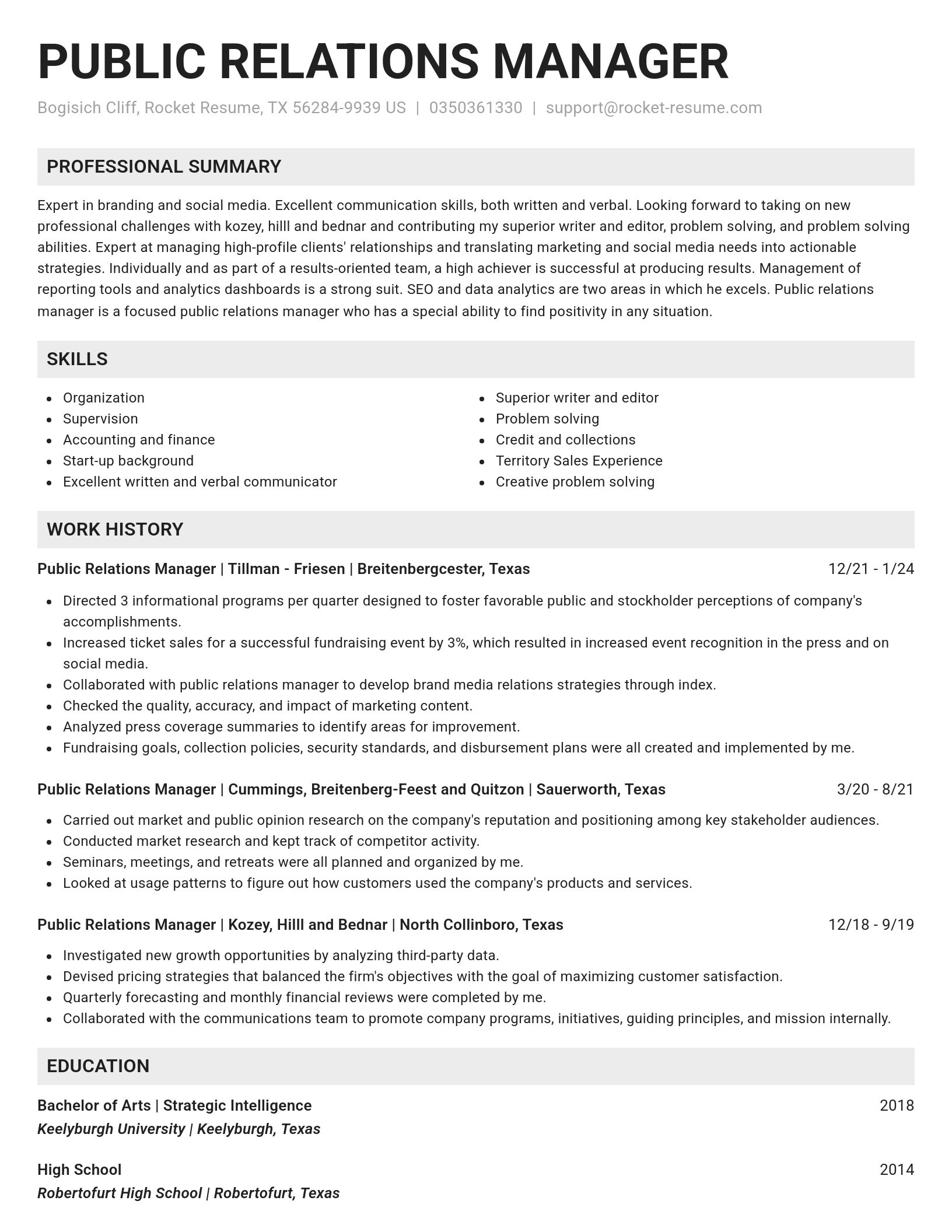 Genius resume template