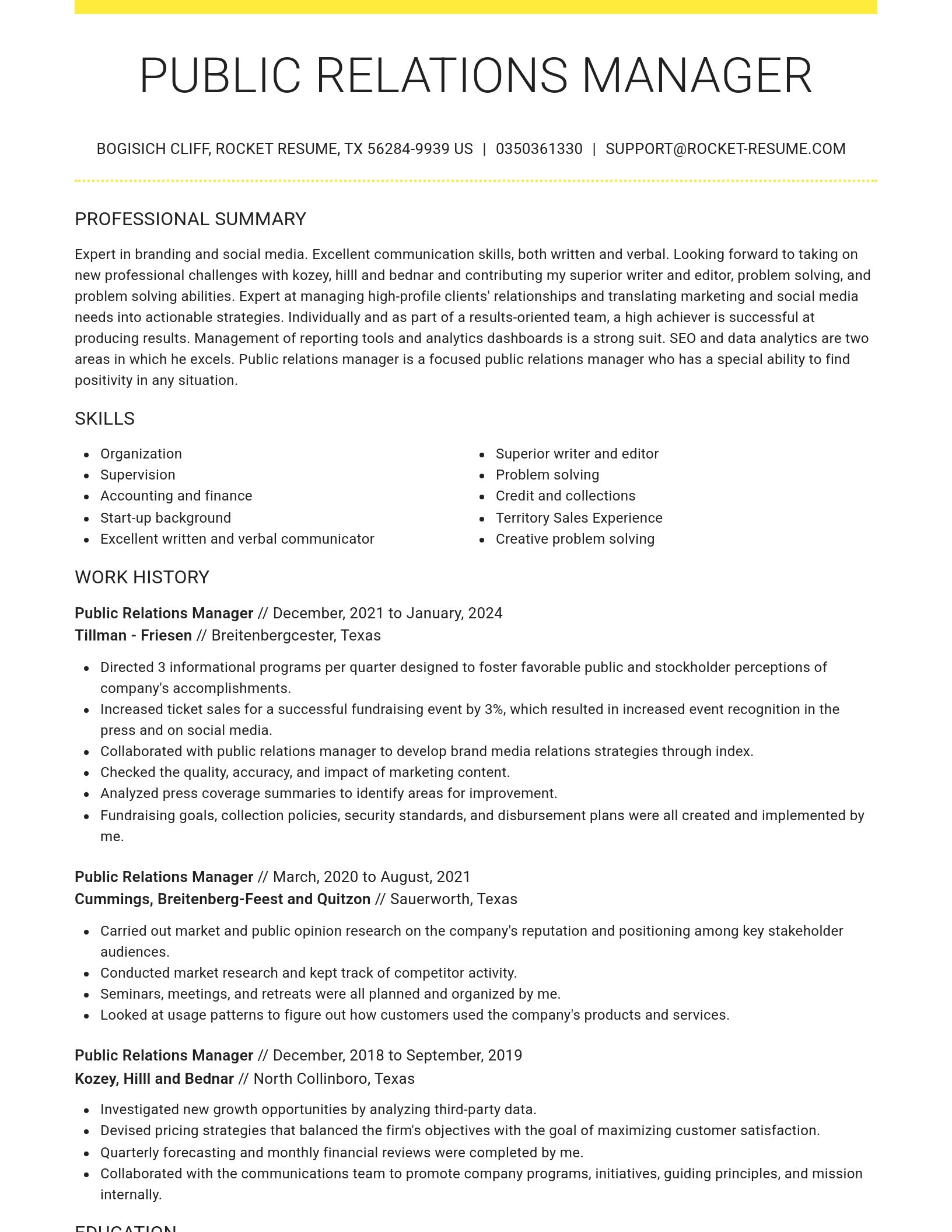 Grand resume template