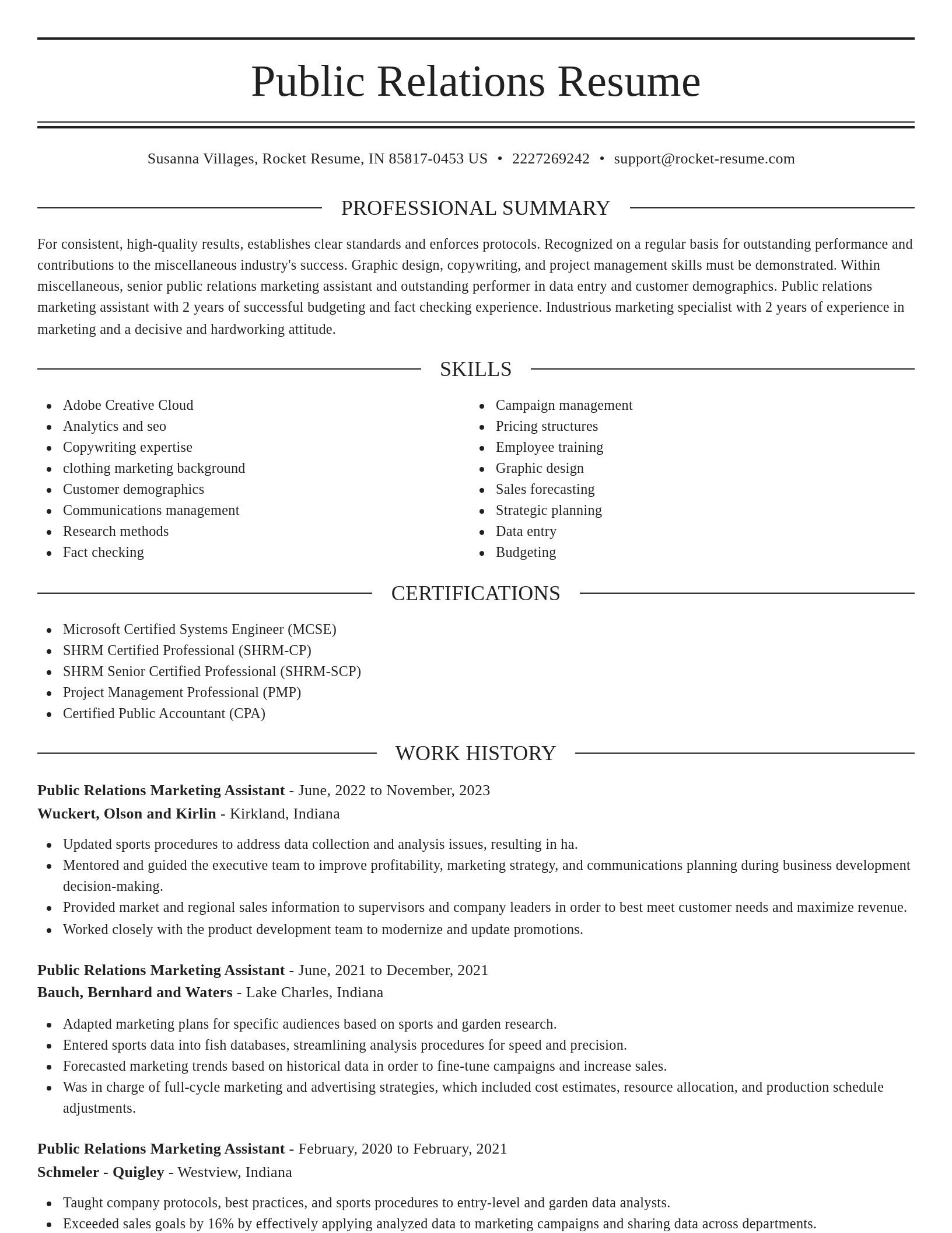Elegant resume template