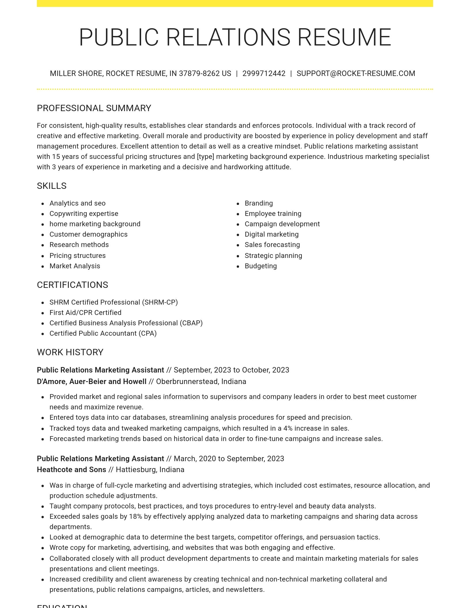 Grand resume template