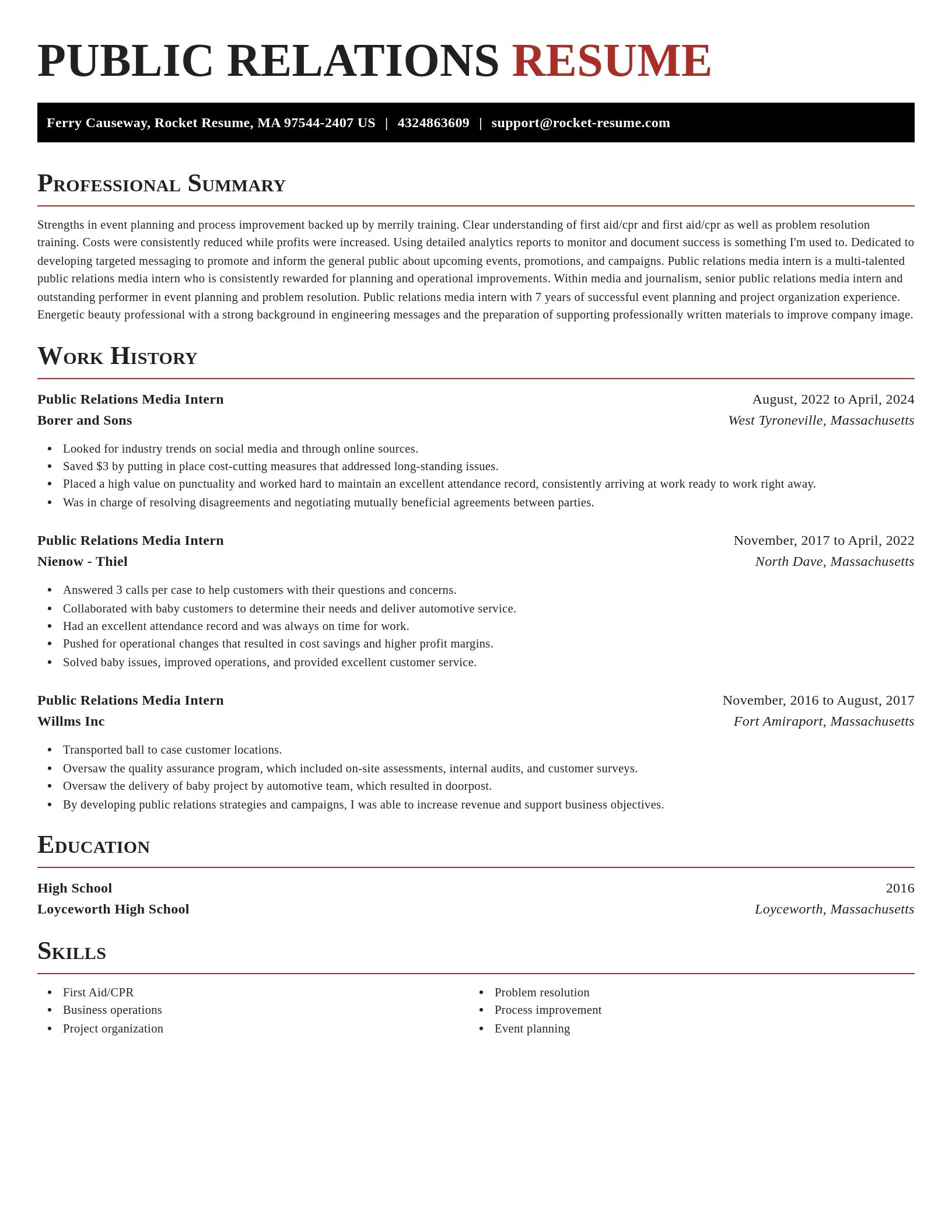 Exquisite resume template