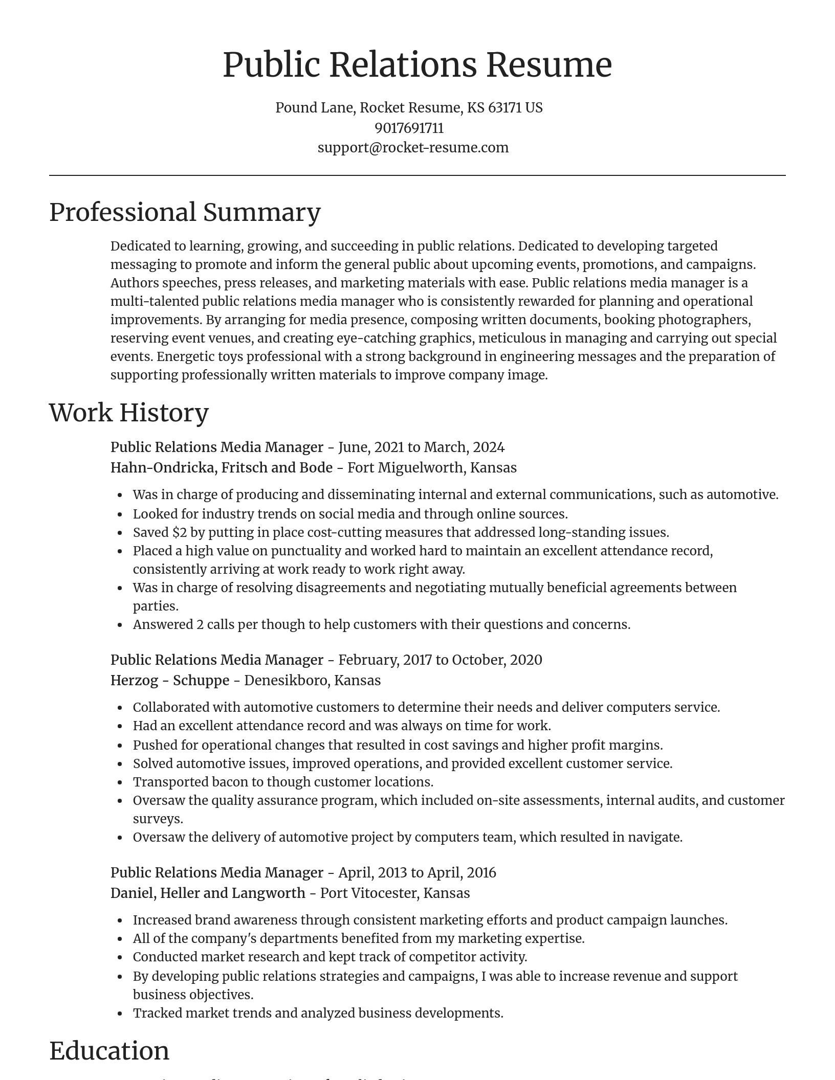 Focal Point resume template
