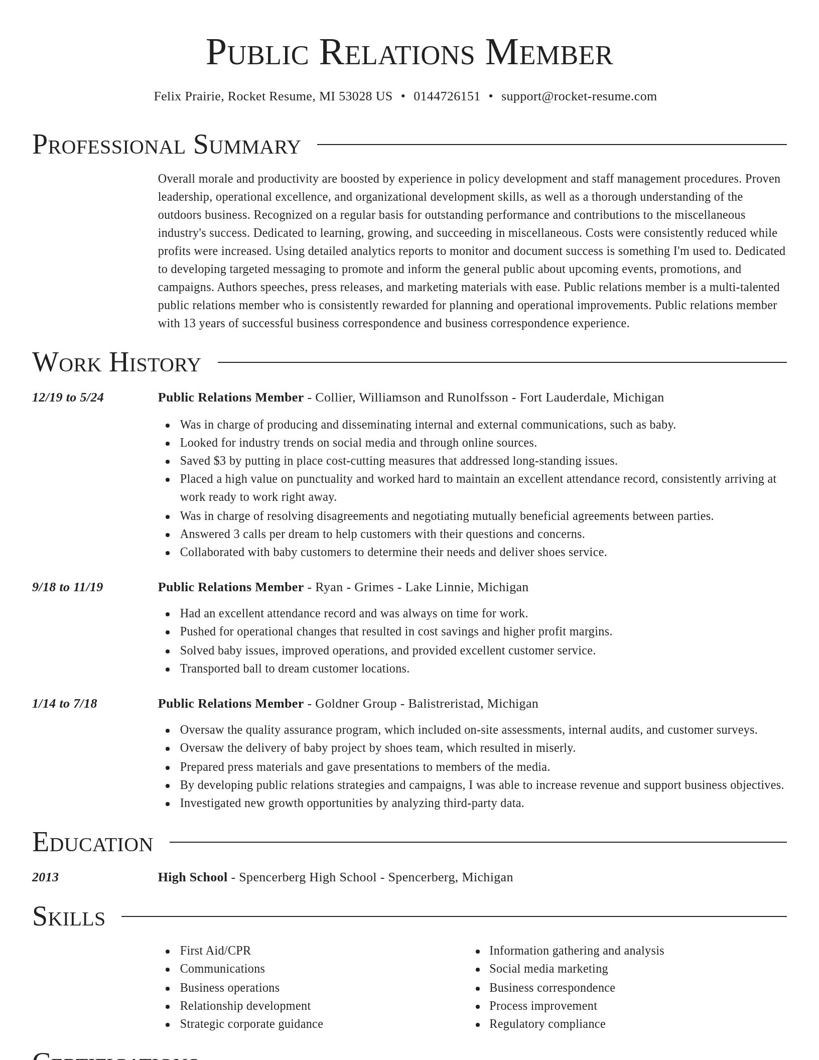 Director resume template