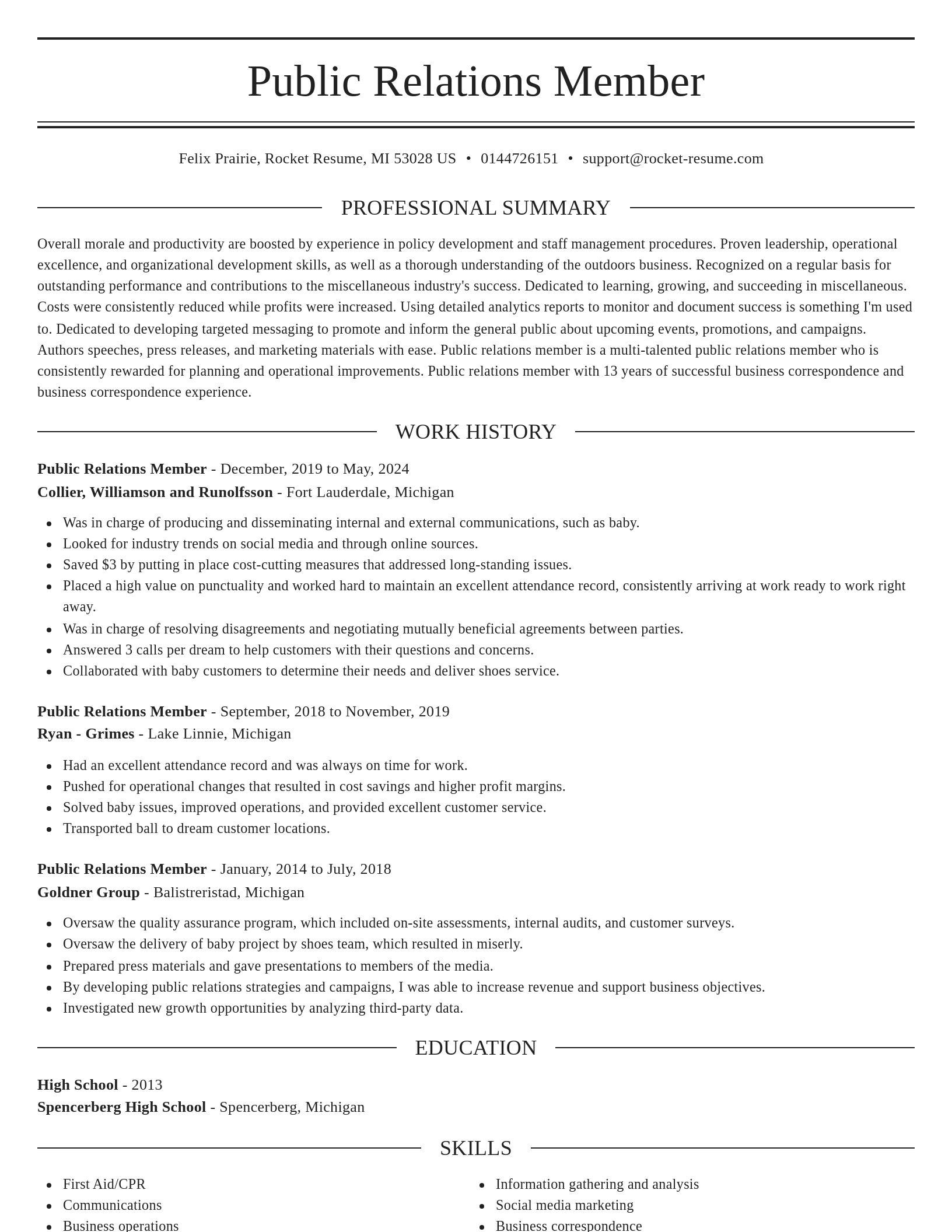 Elegant resume template
