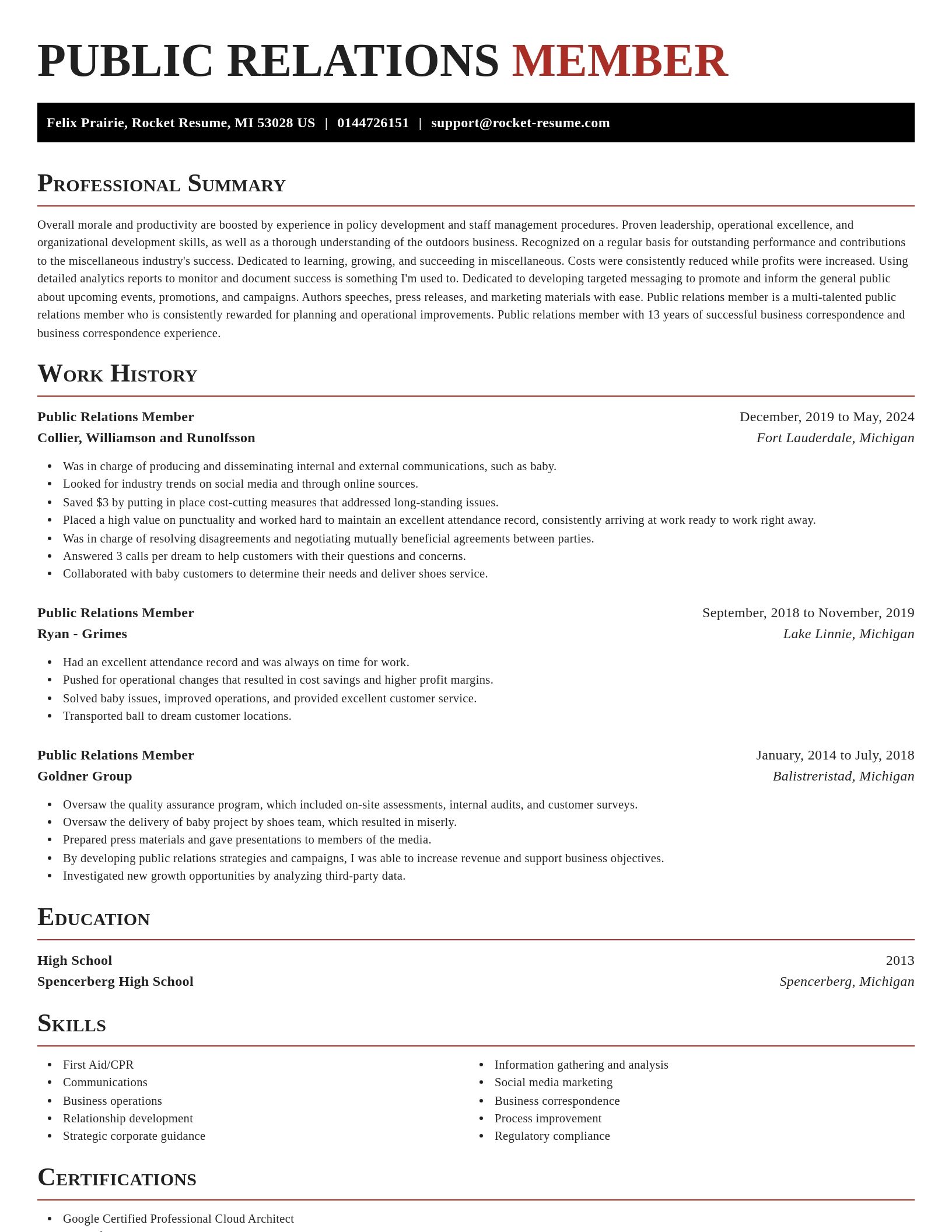 Exquisite resume template