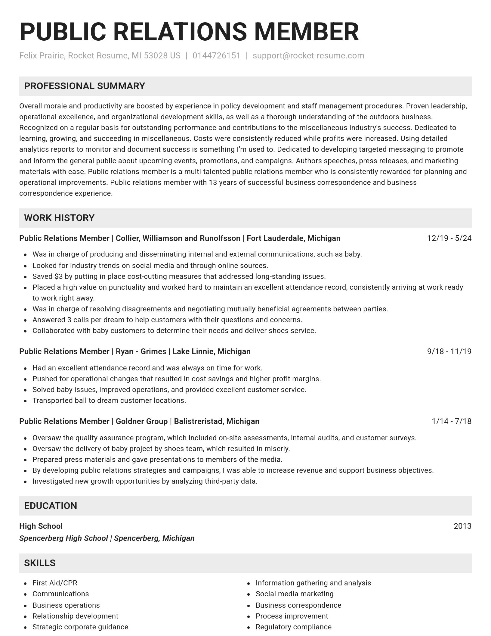 Genius resume template