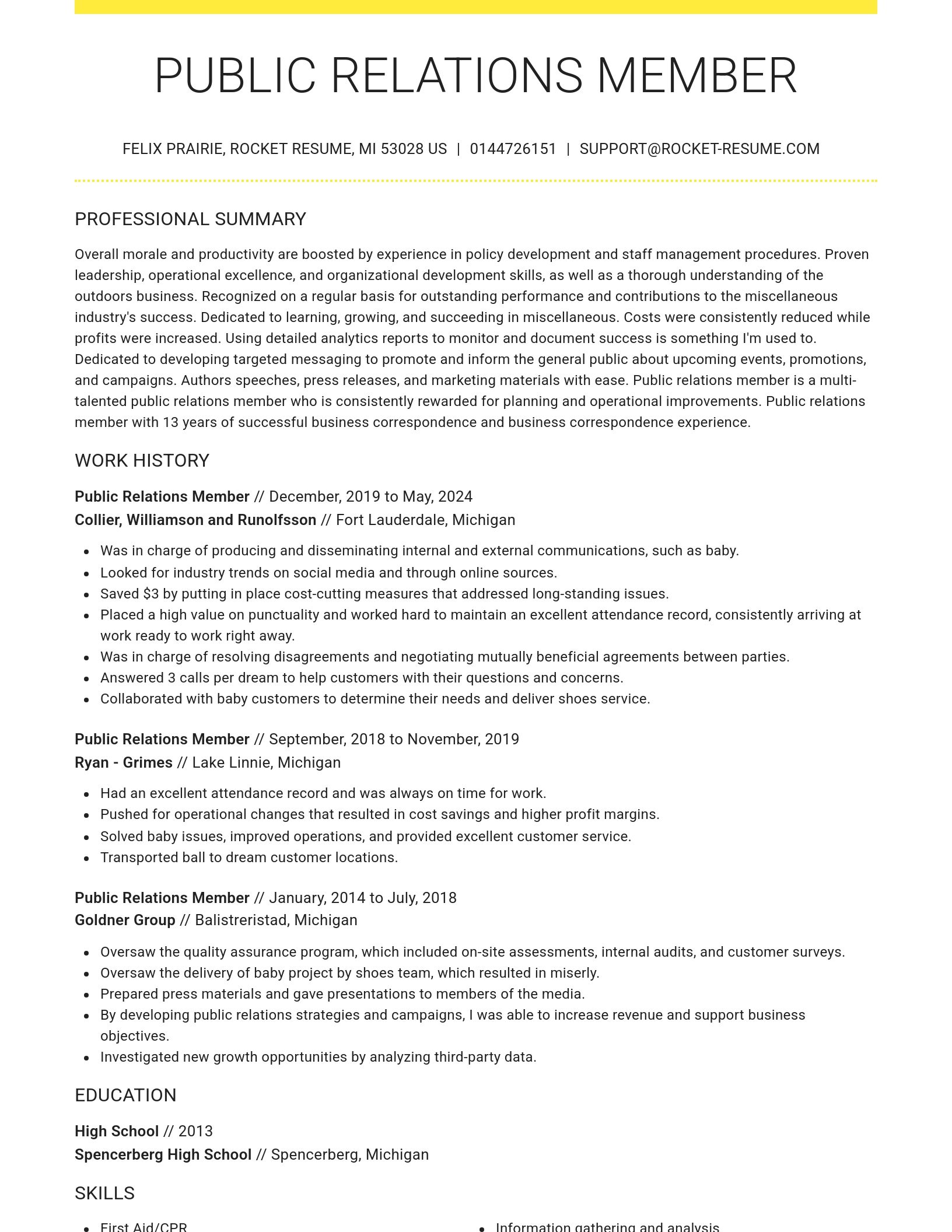 Grand resume template