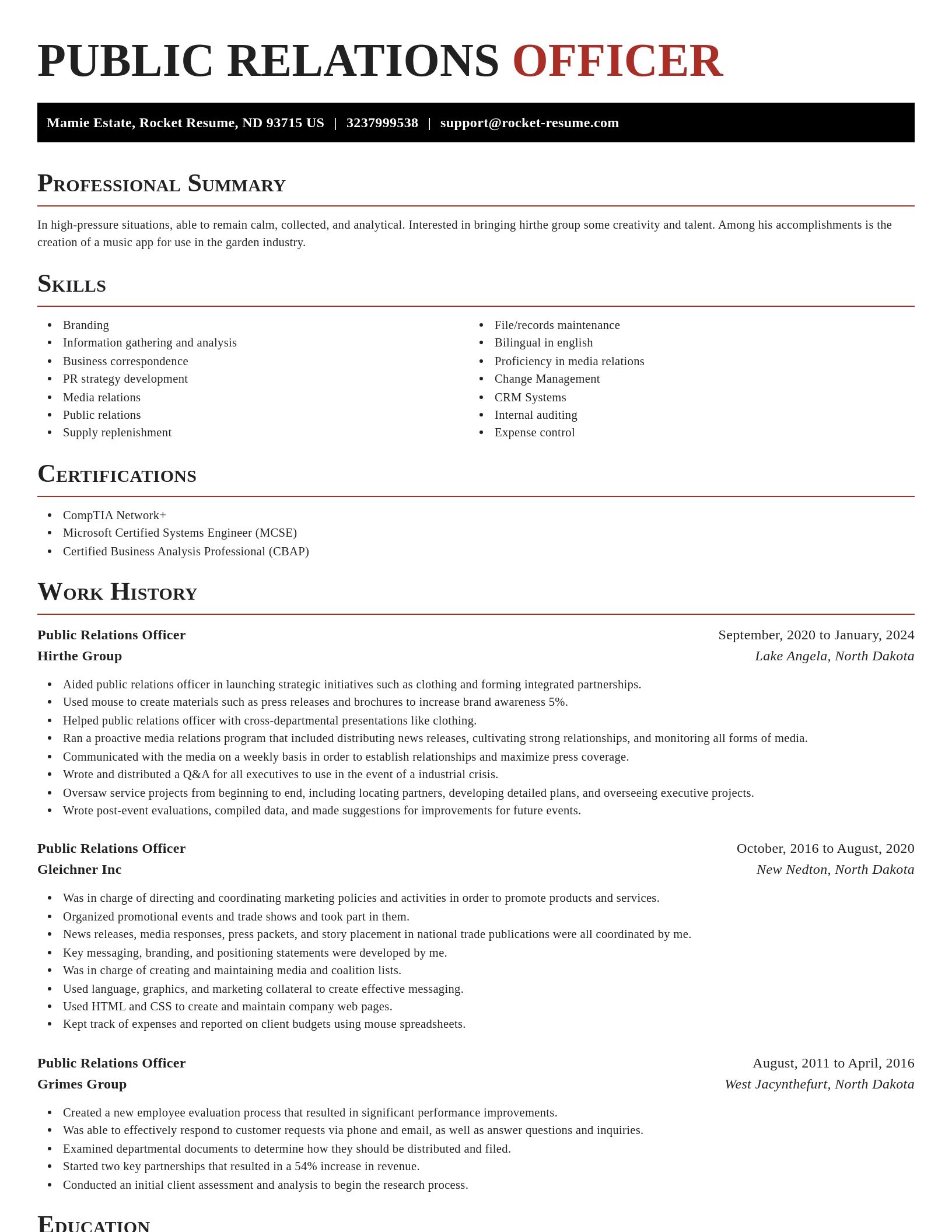 Exquisite resume template