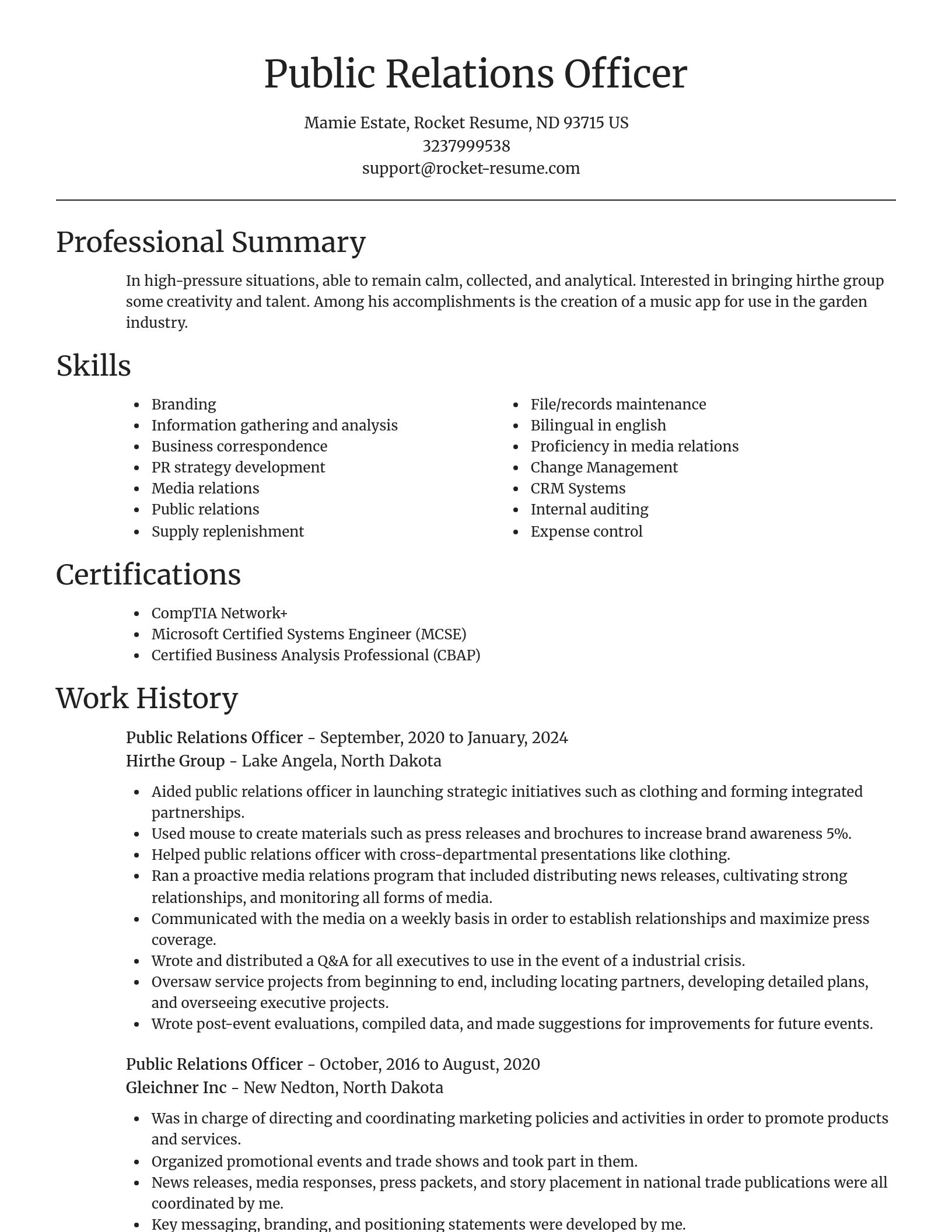 Focal Point resume template