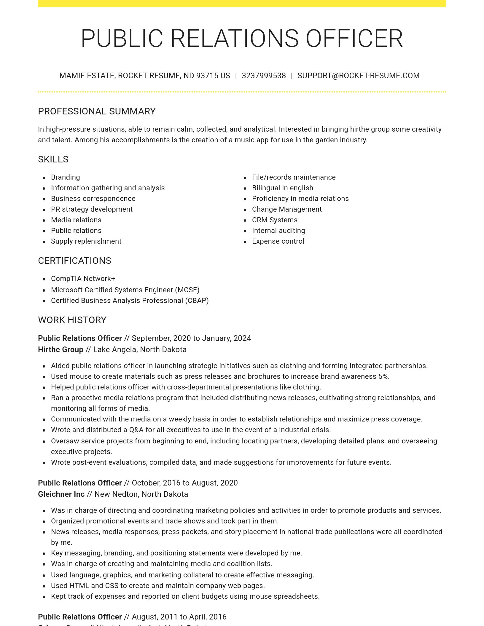 Grand resume template