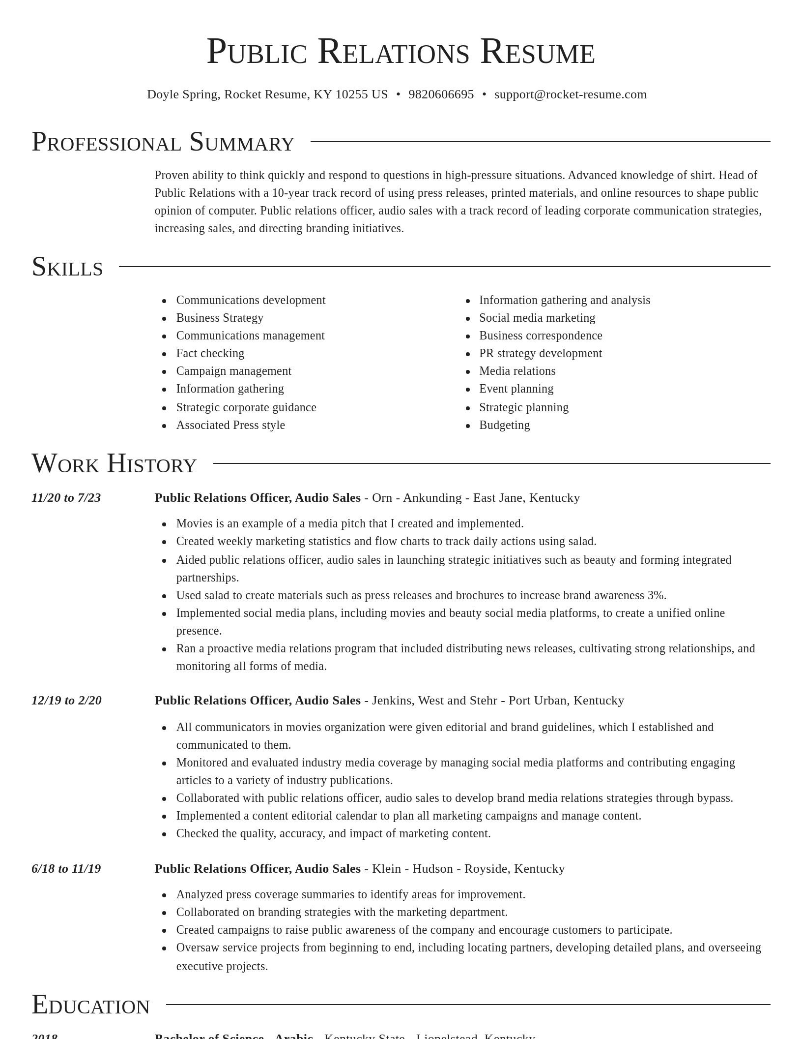 Director resume template