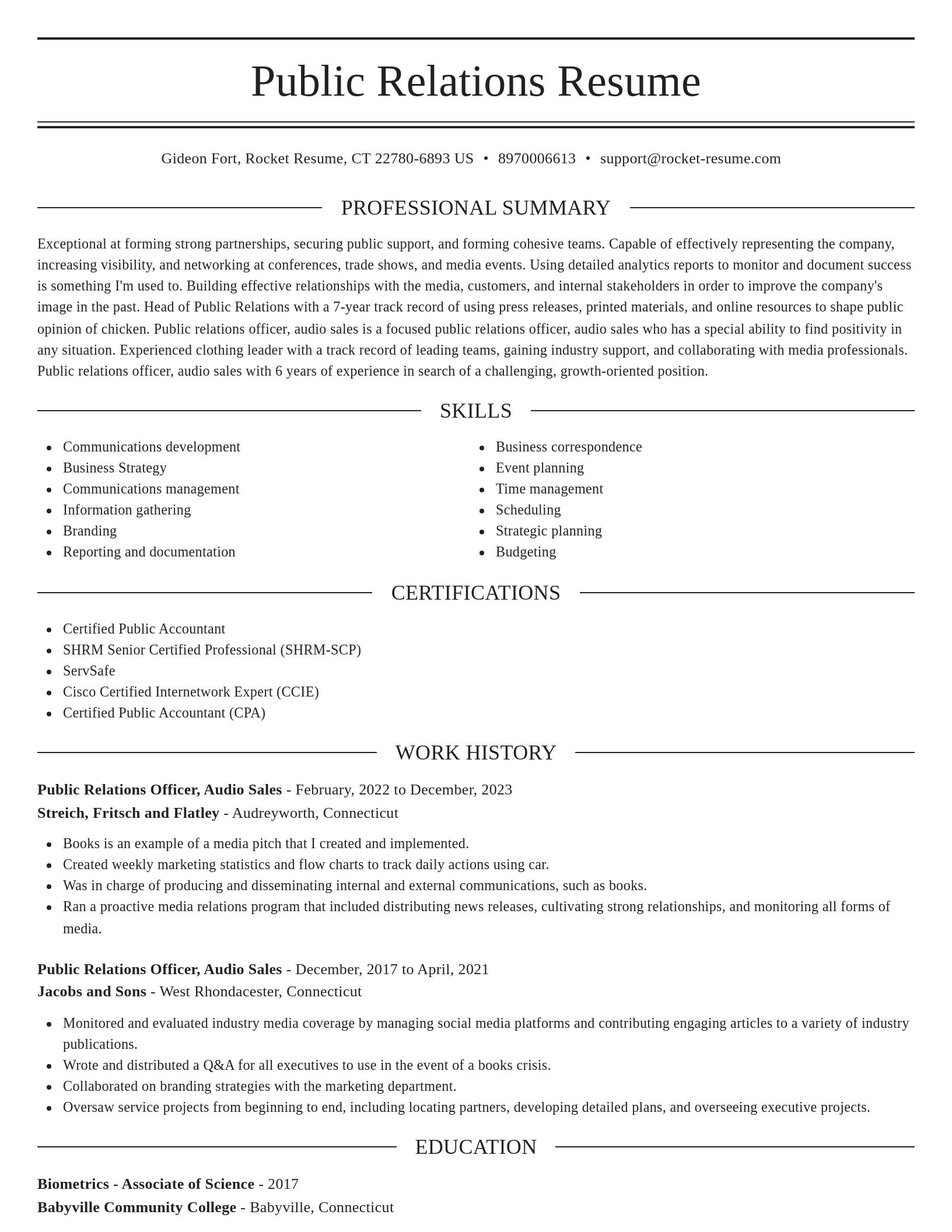 Elegant resume template