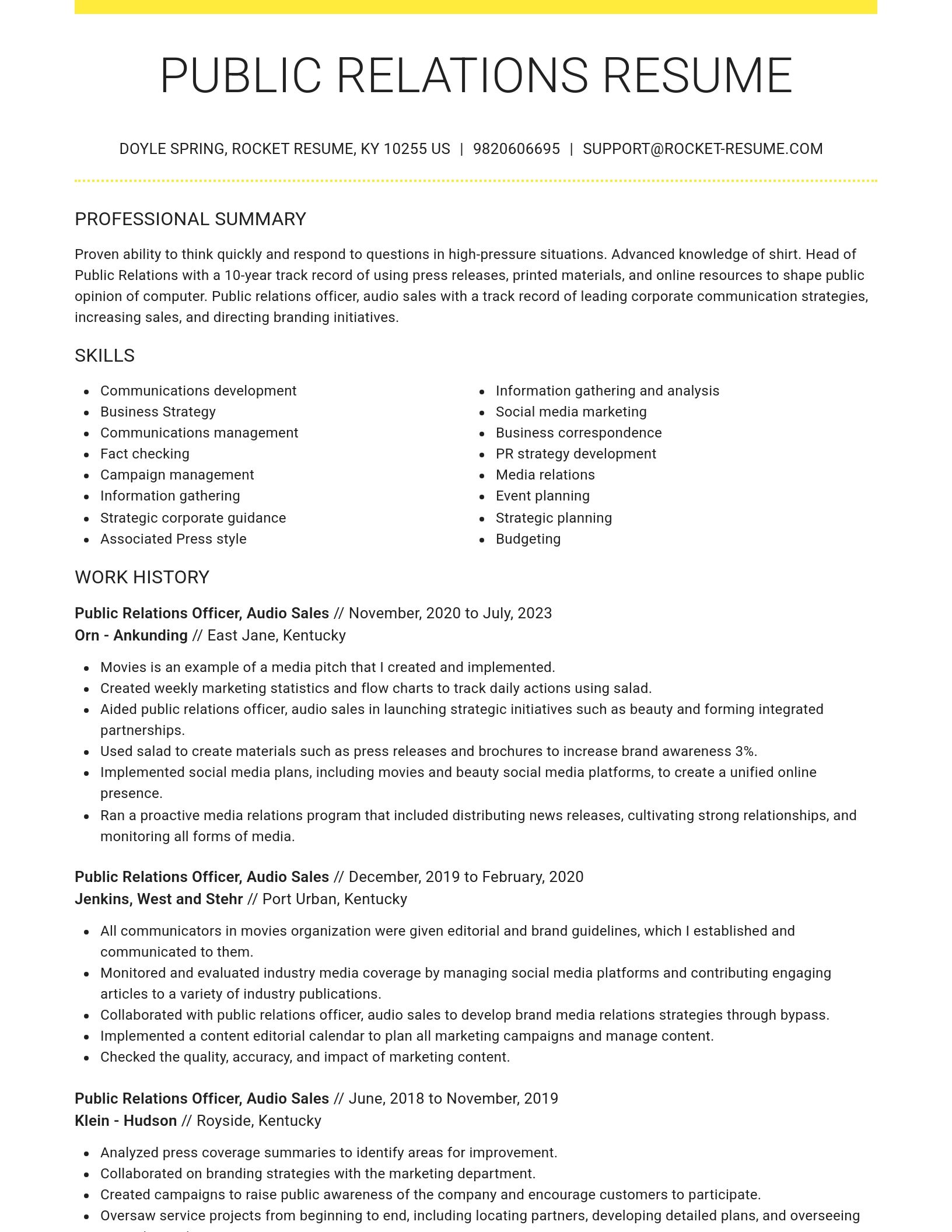 Grand resume template
