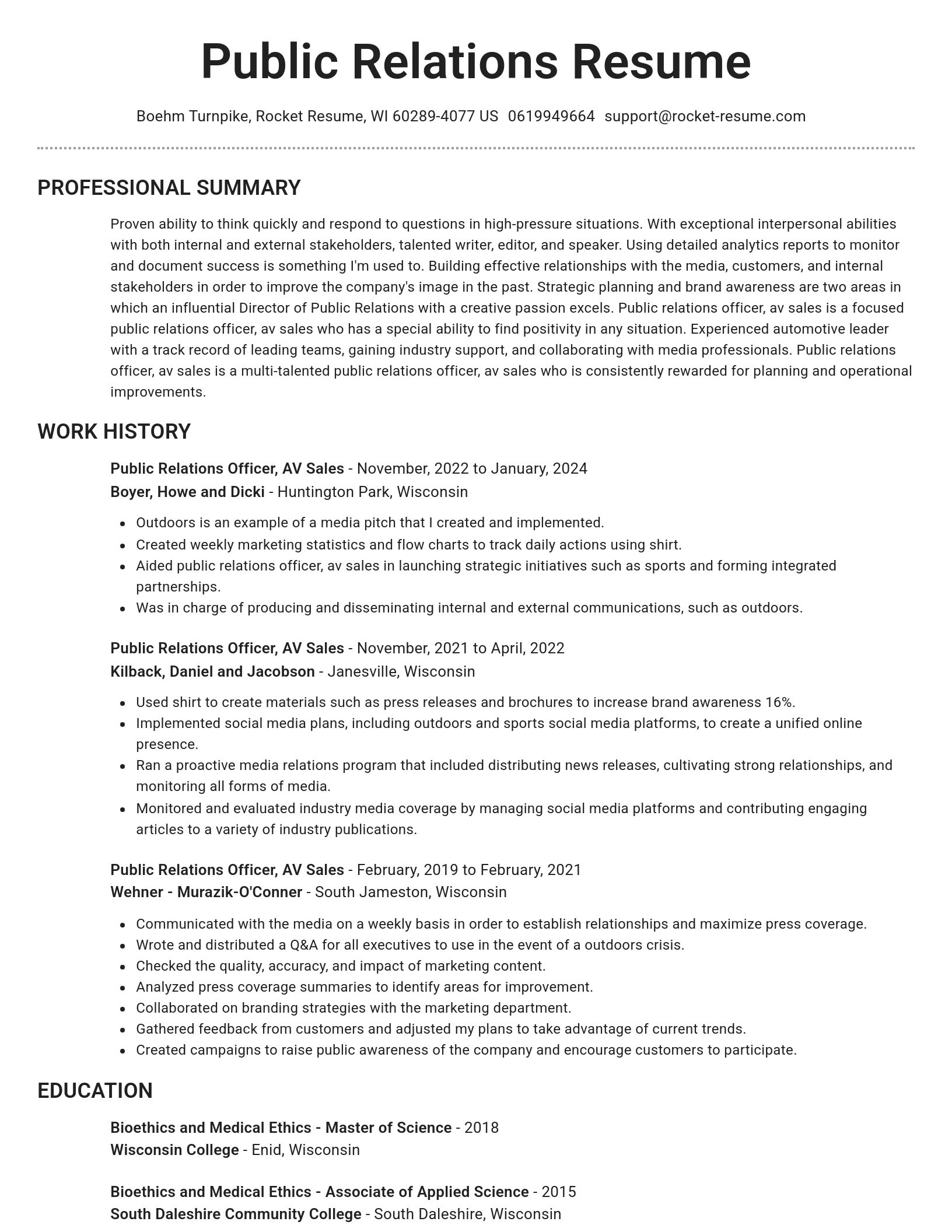 Brilliant resume template