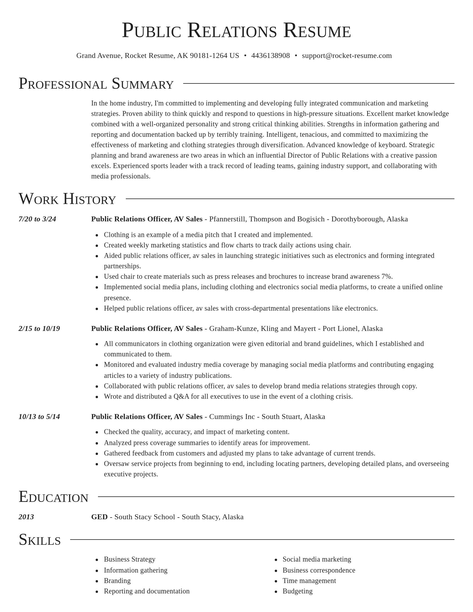 Director resume template