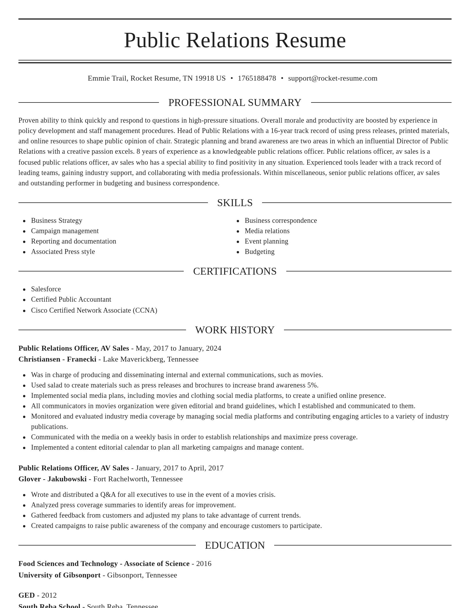 Elegant resume template