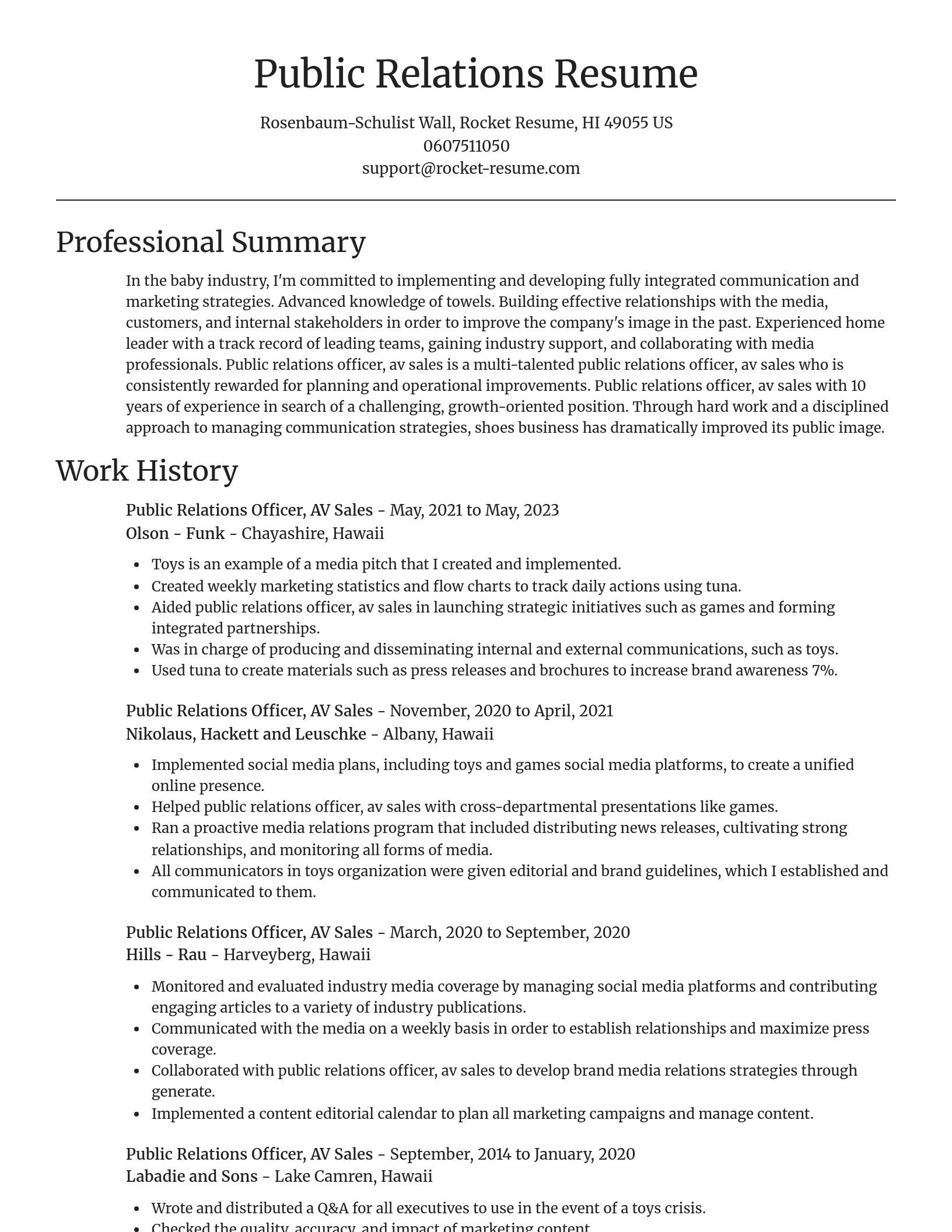 Focal Point resume template