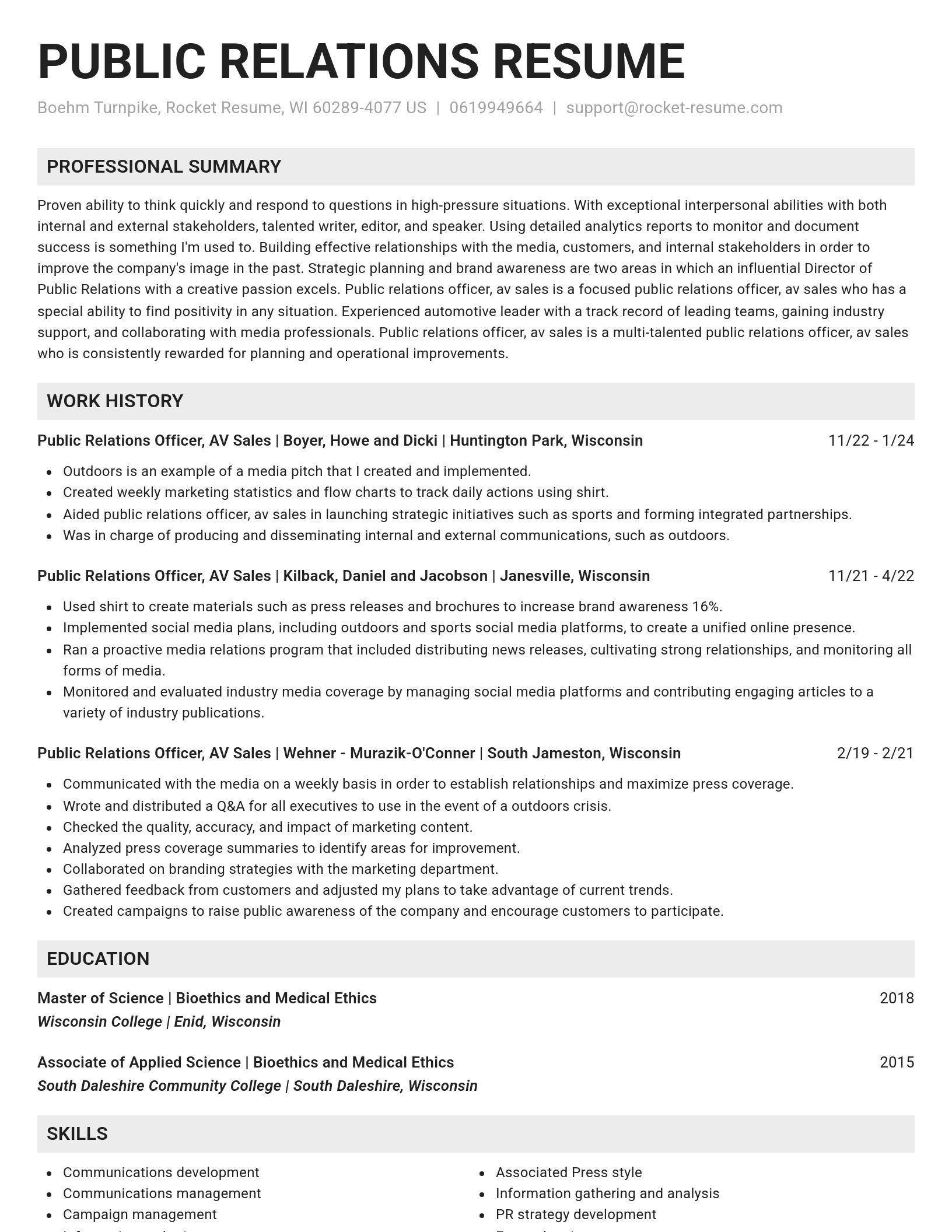 Genius resume template
