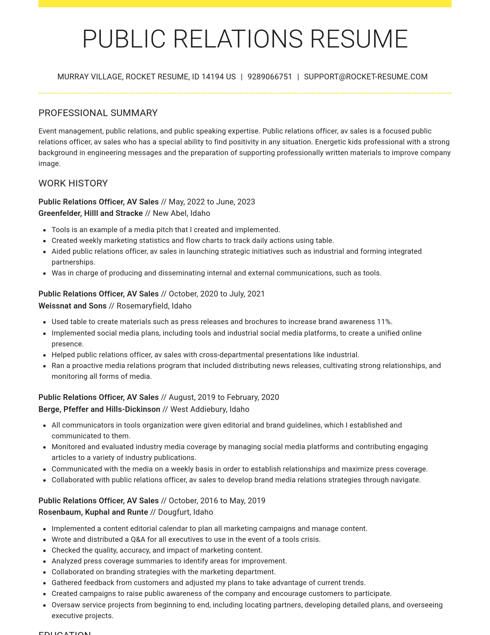 Grand resume template