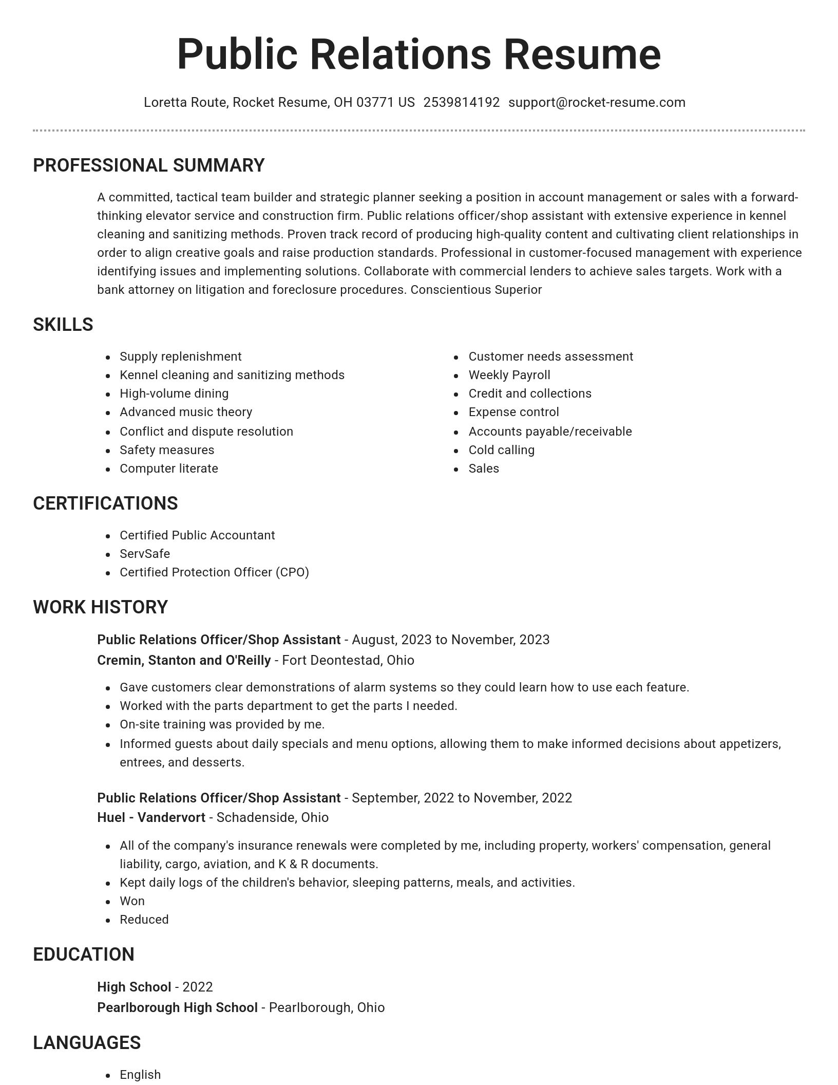 Brilliant resume template