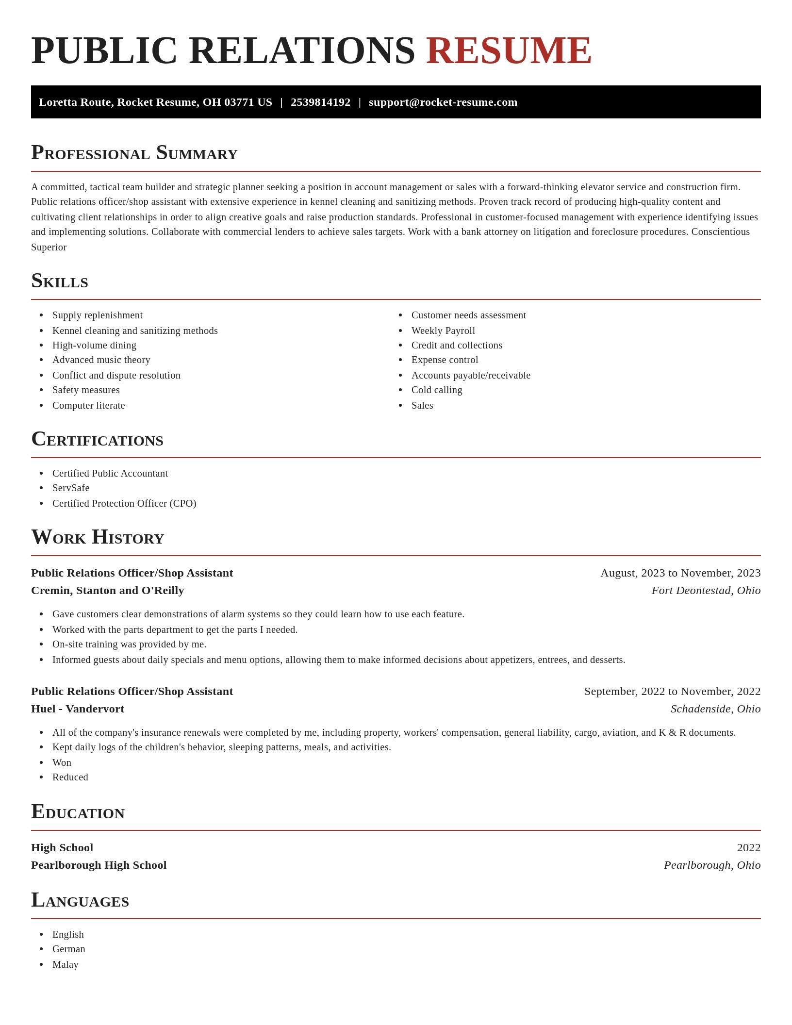 Exquisite resume template