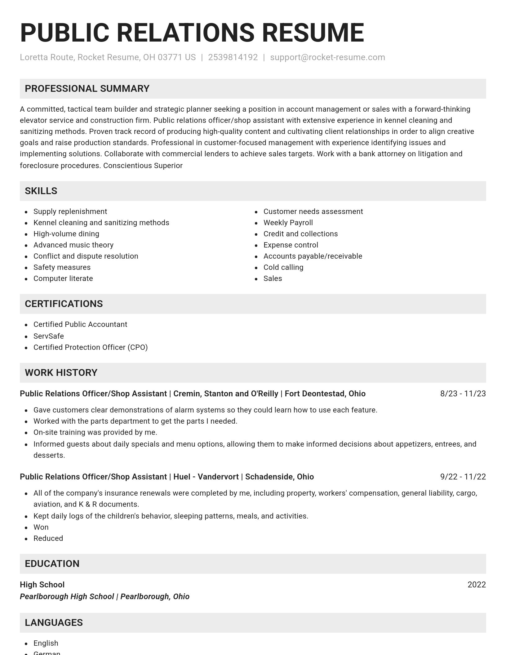 Genius resume template