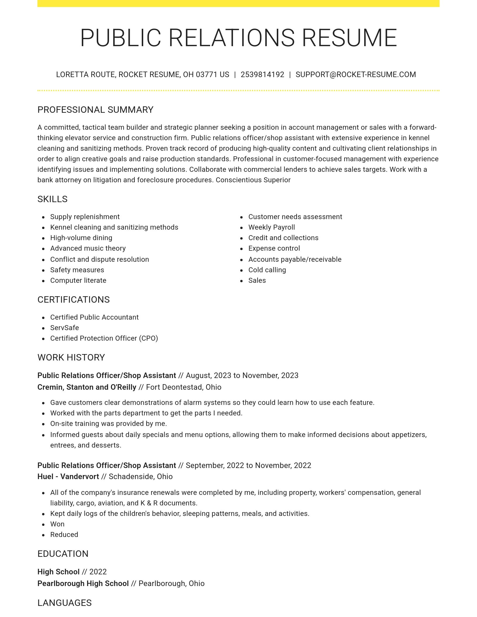 Grand resume template