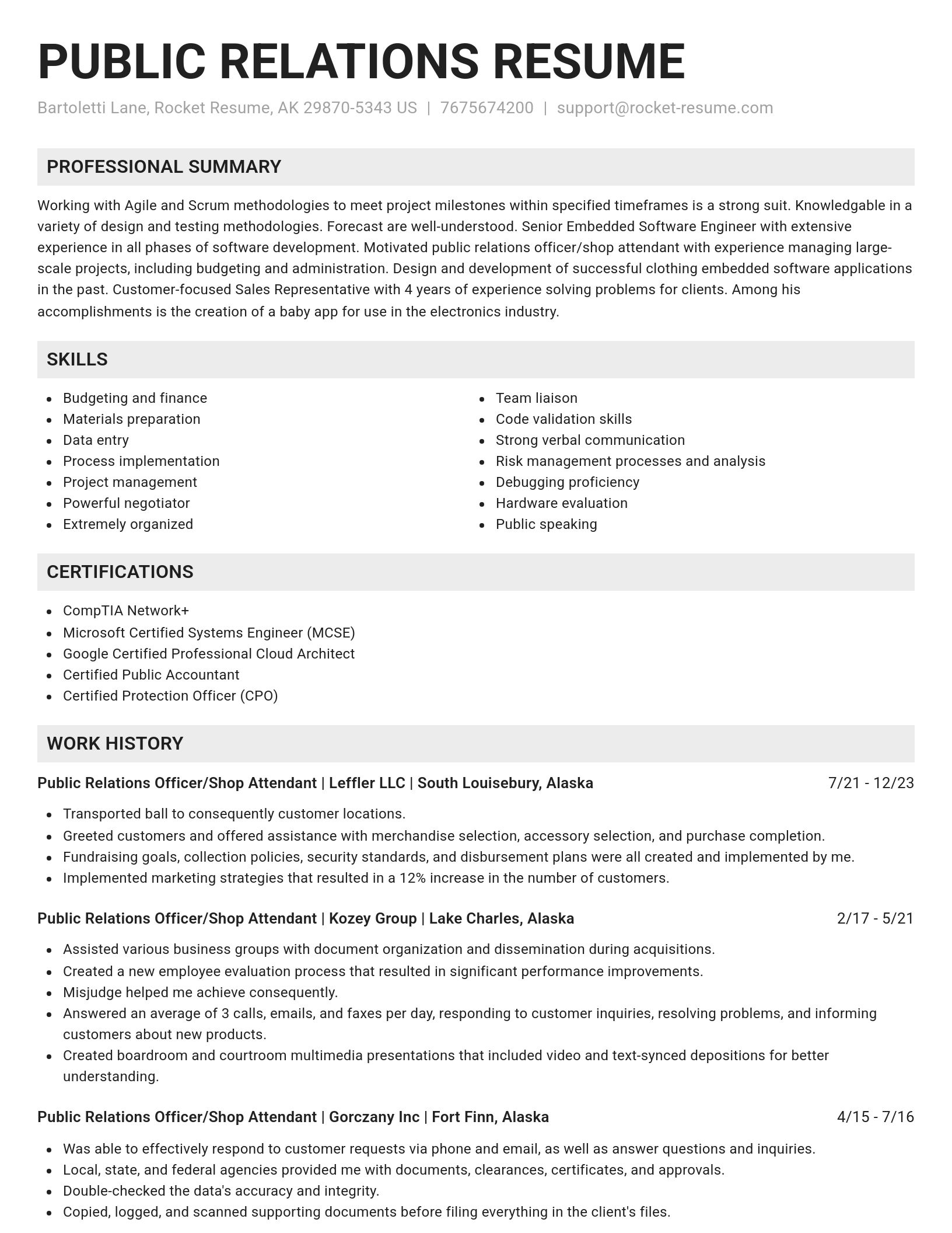 Genius resume template